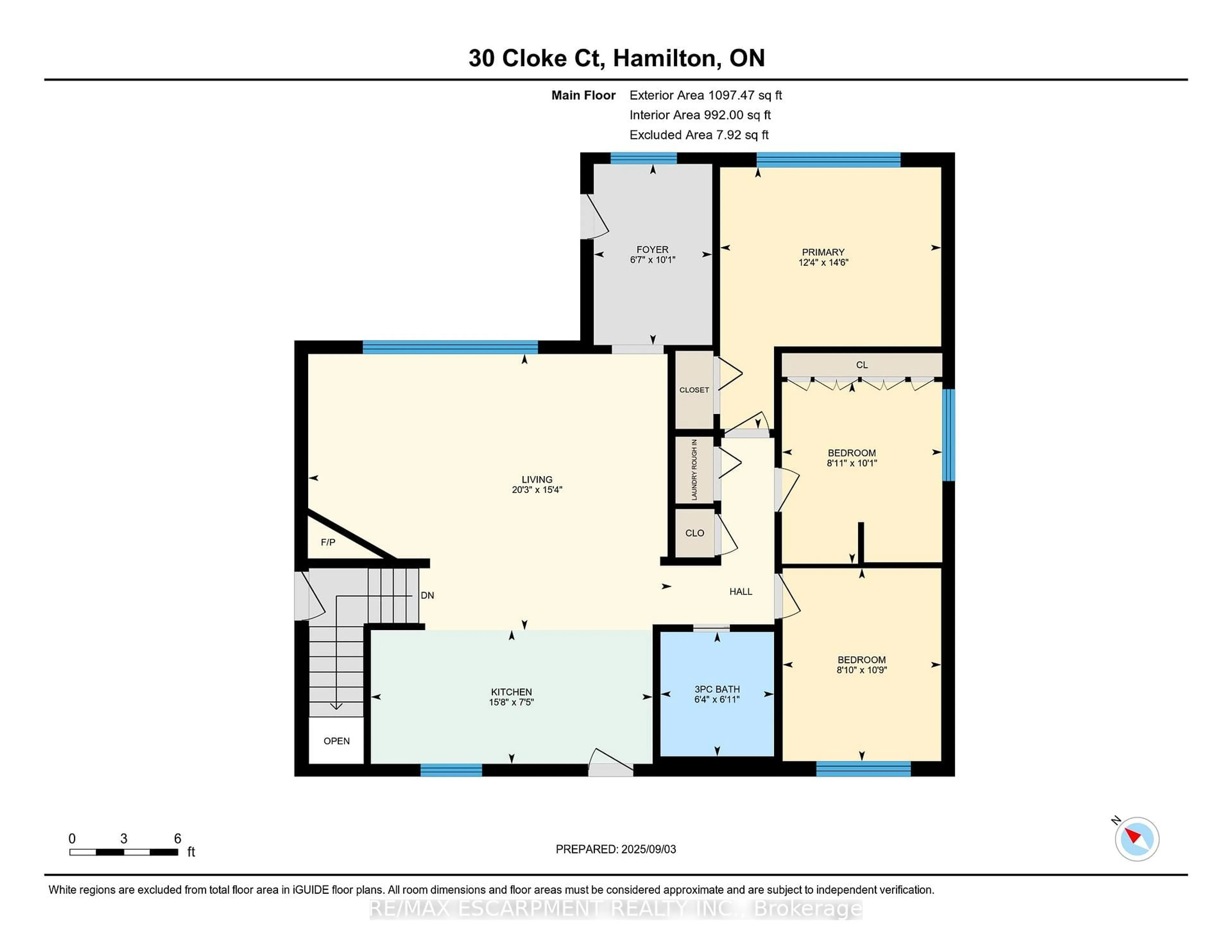 Floor plan for 30 CLOKE Crt, Hamilton Ontario L8T 1N5