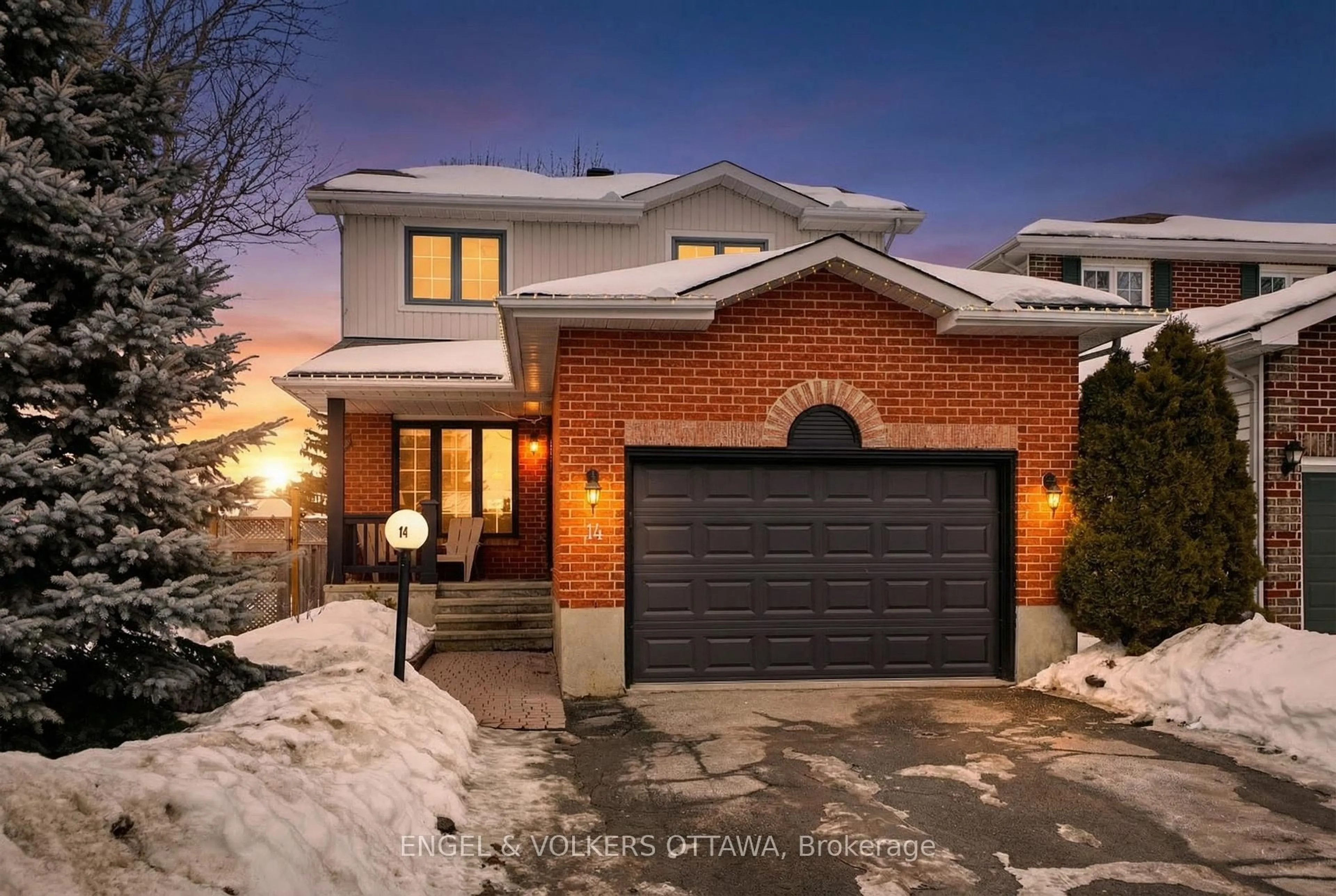Home with brick exterior material, street for 14 Gamma Crt, Barrhaven Ontario K2J 3W8