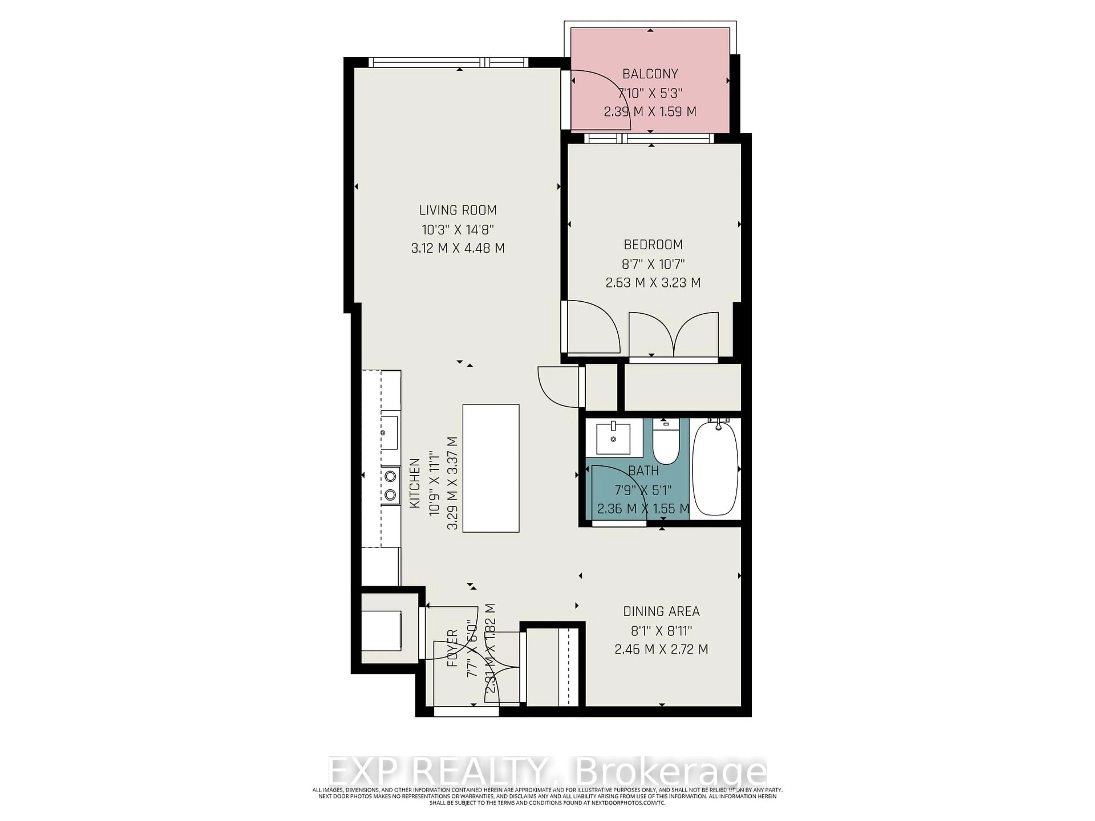 Floor plan for 238 Besserer St #510, Ottawa Ontario K1N 6B1