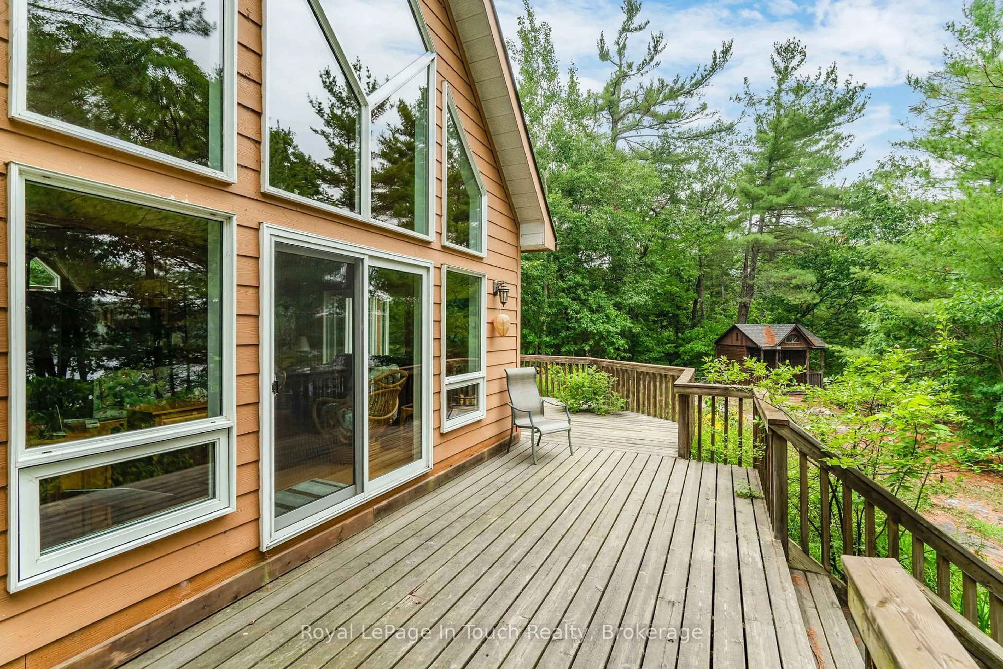 Patio, forest/trees view for 390 Island 360 Island, Georgian Bay Ontario L0K 1S0
