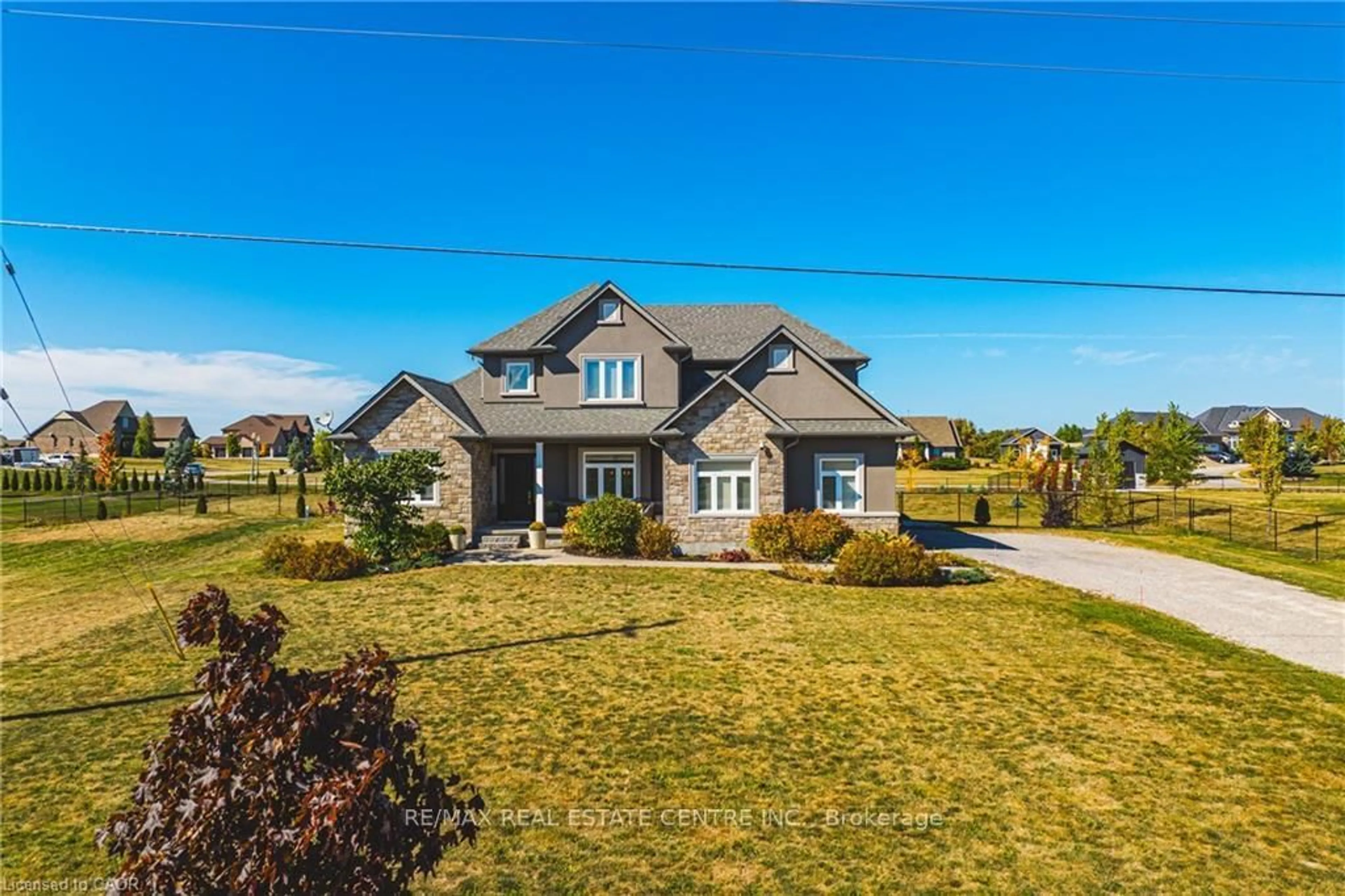A pic from outside/outdoor area/front of a property/back of a property/a pic from drone, street for 2855 Haldimand Road 9, Haldimand Ontario N0A 1R0