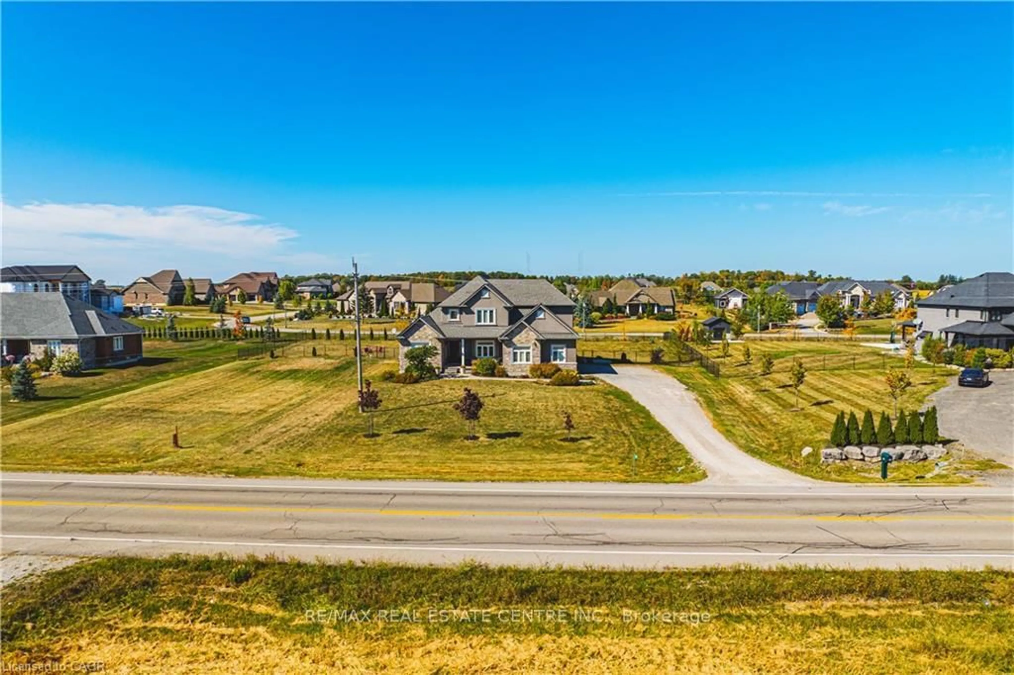A pic from outside/outdoor area/front of a property/back of a property/a pic from drone, unknown for 2855 Haldimand Road 9, Haldimand Ontario N0A 1R0
