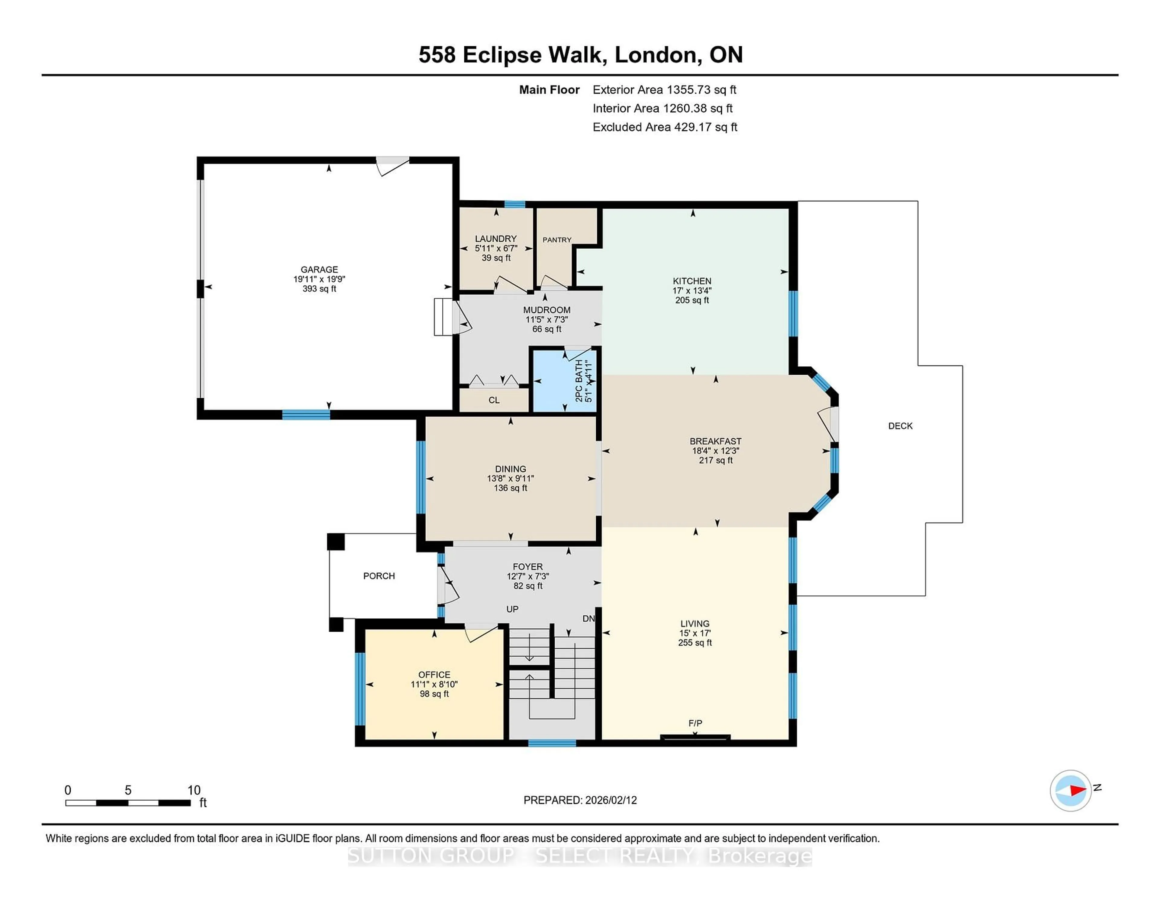 Floor plan for 558 Eclipse Walk, London North Ontario N5X 3Z1