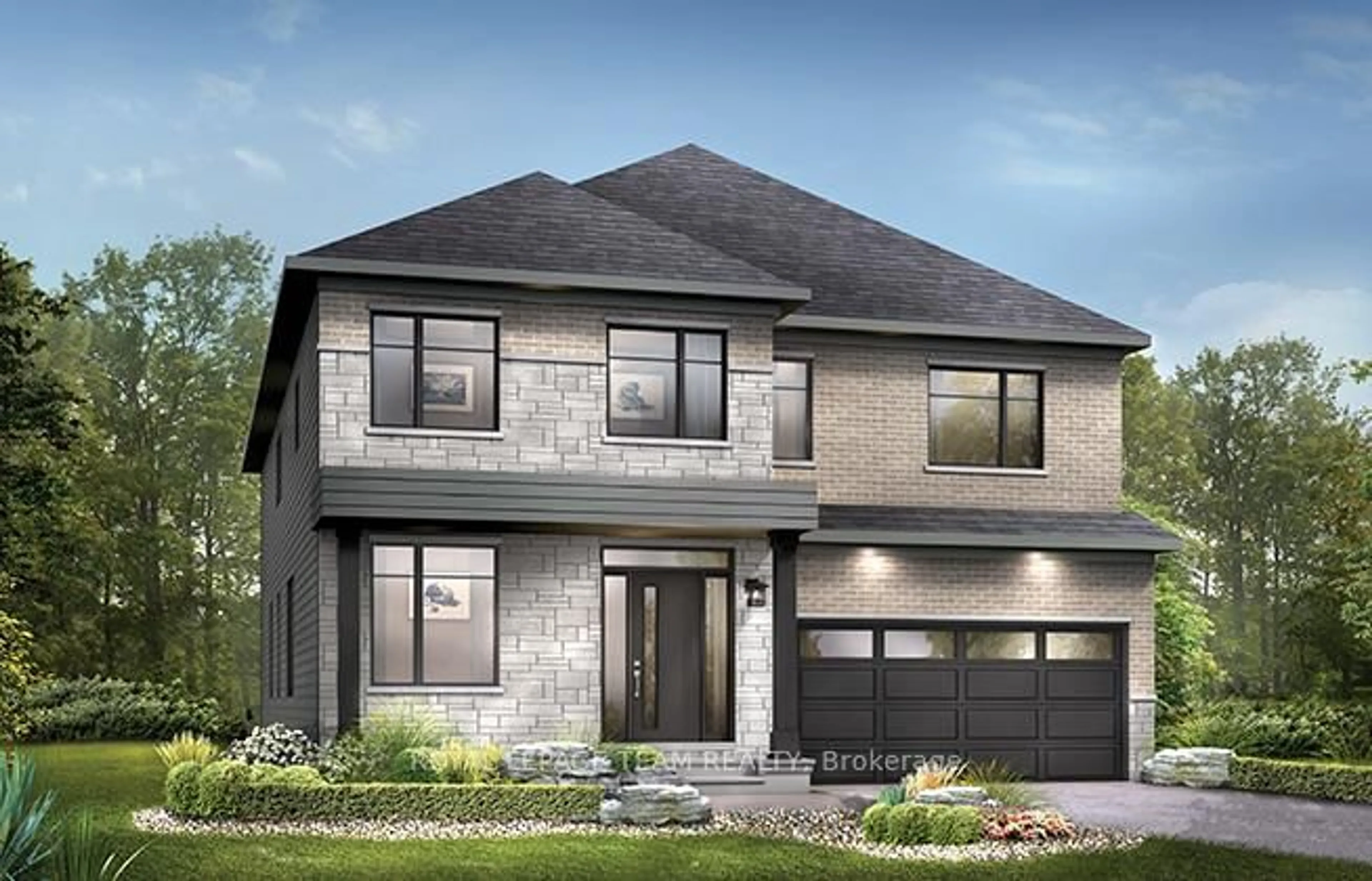 Home with brick exterior material, street for 370 Vibert Douglas Dr, Kanata Ontario K2W 0M4