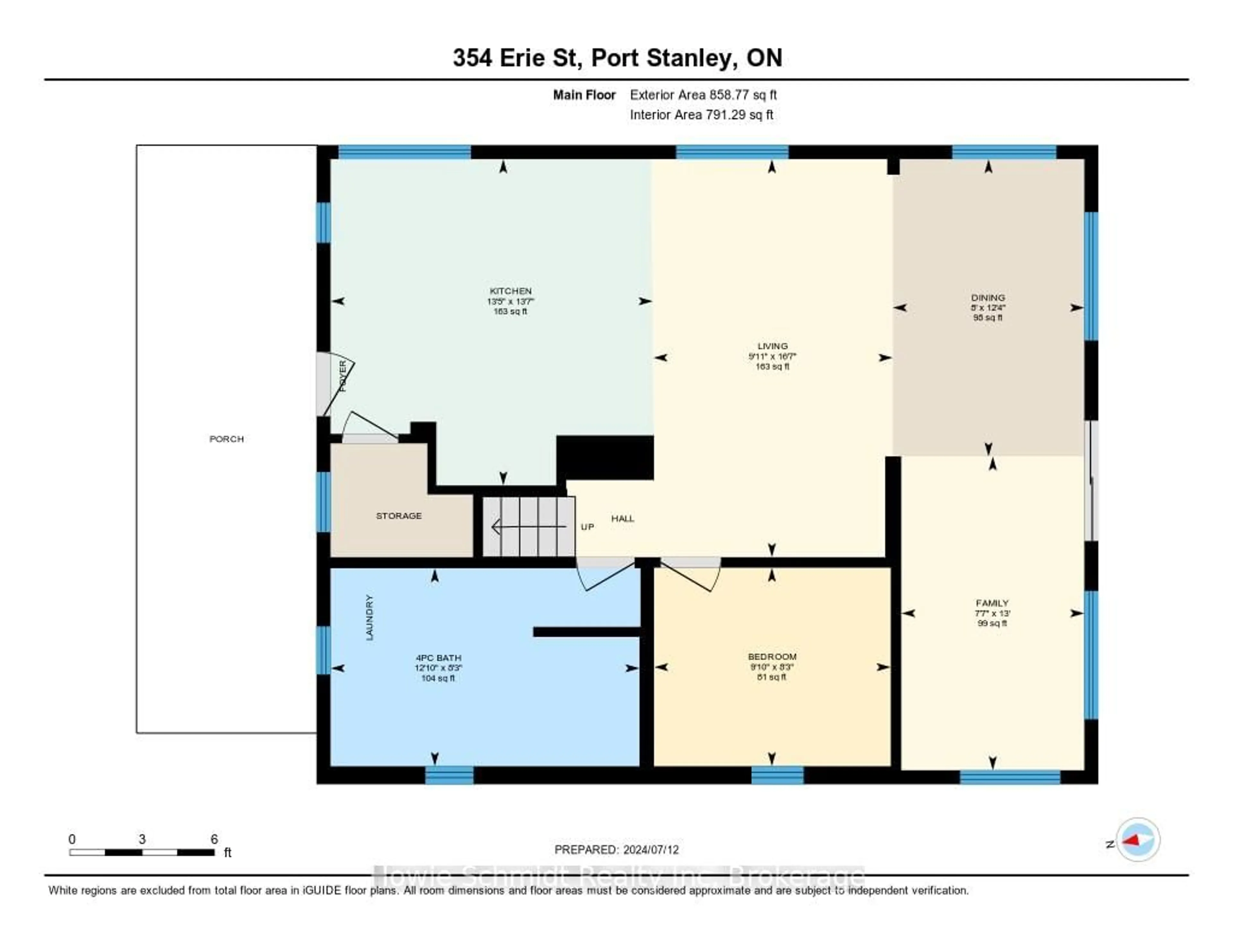Floor plan for 354 Erie St, Central Elgin Ontario N5L 1E9