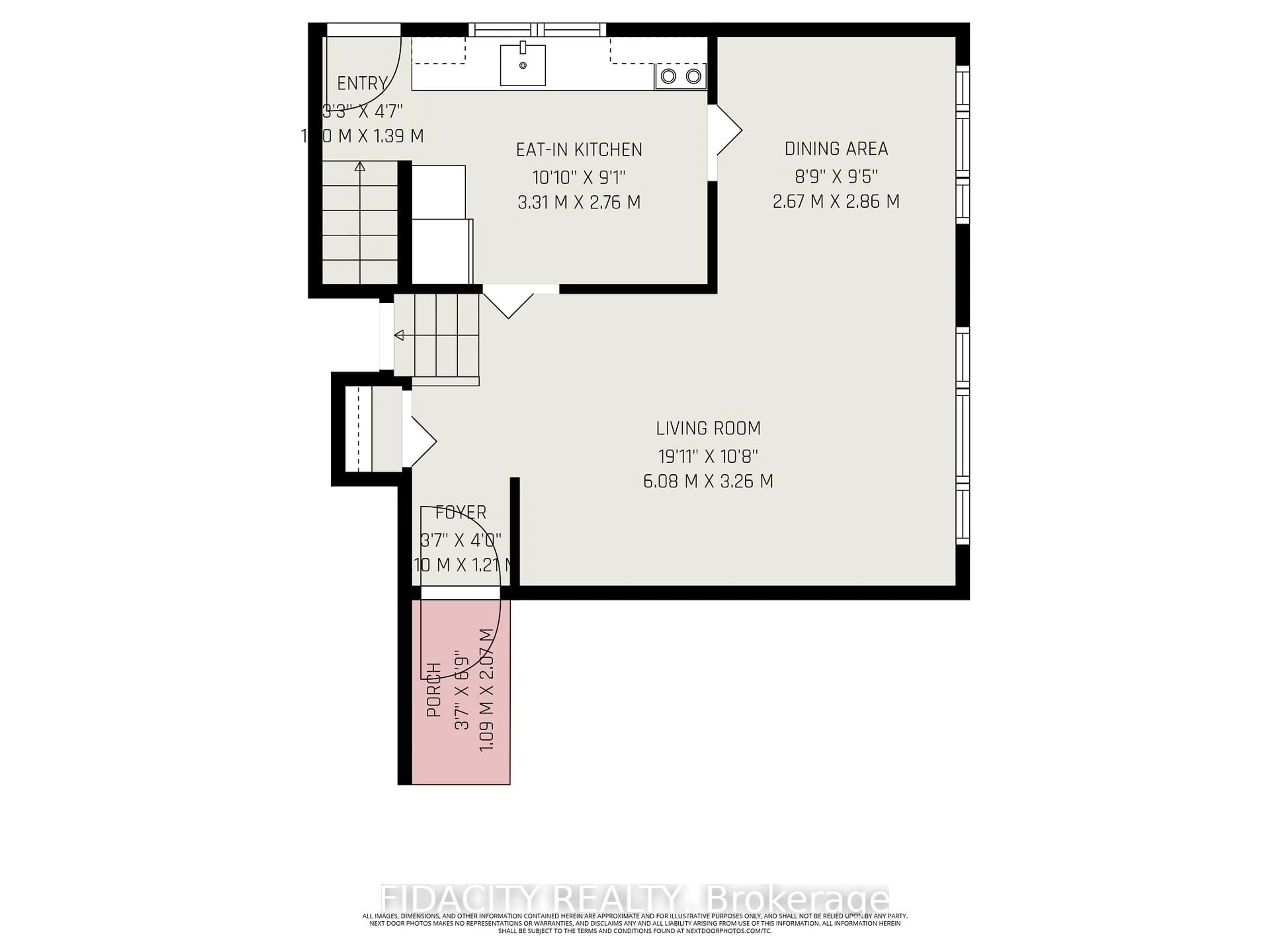 Floor plan for 1933 Connecticut Ave, Ottawa Ontario K1H 6Y3