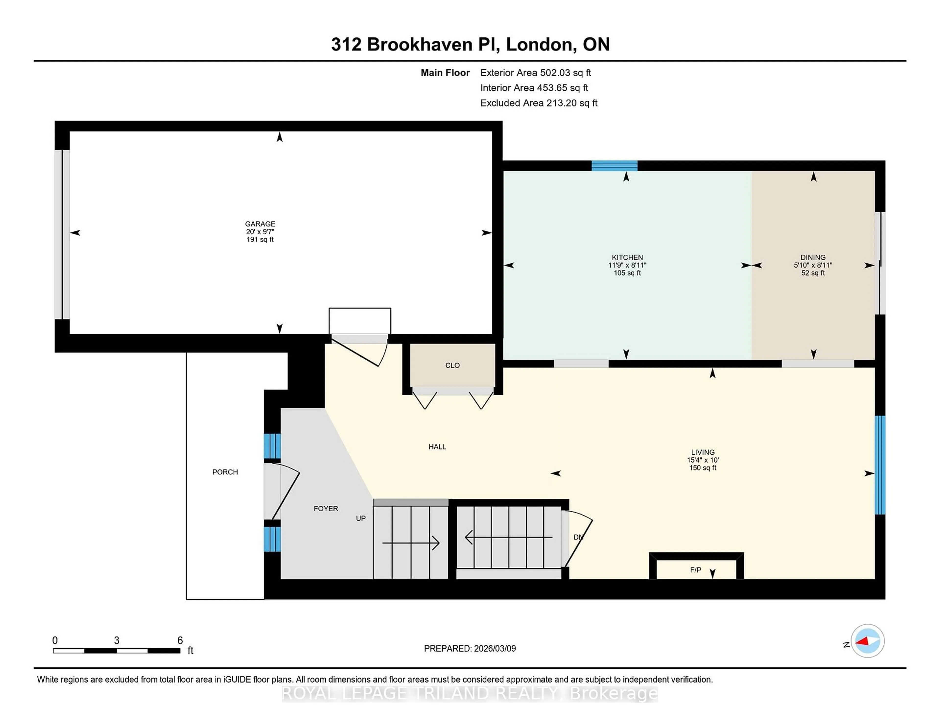 Floor plan for 312 Brookhaven Pl, London East Ontario N5Y 5N4