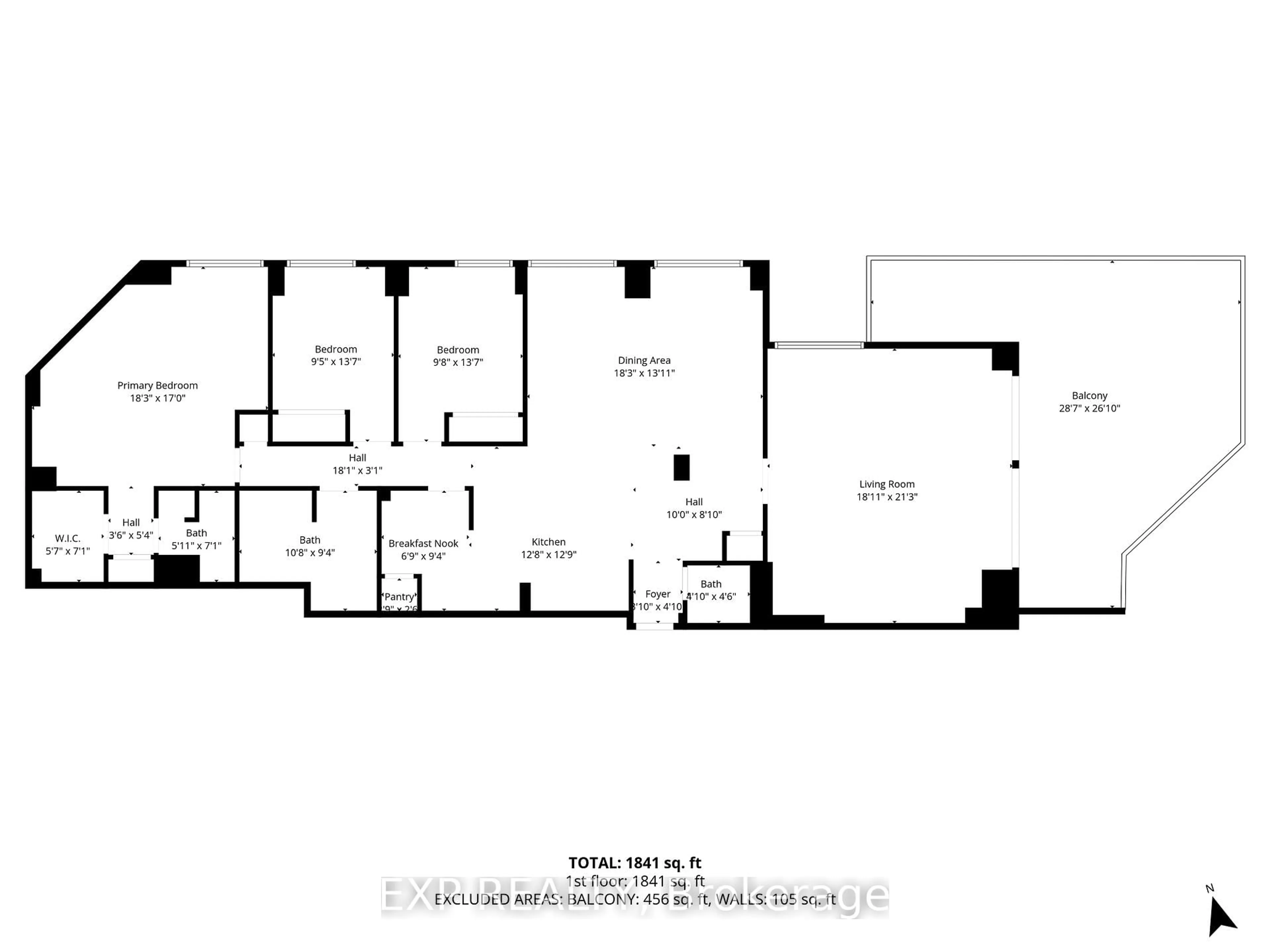 Floor plan for 222 Jackson St #PH3, Hamilton Ontario L8P 4S5