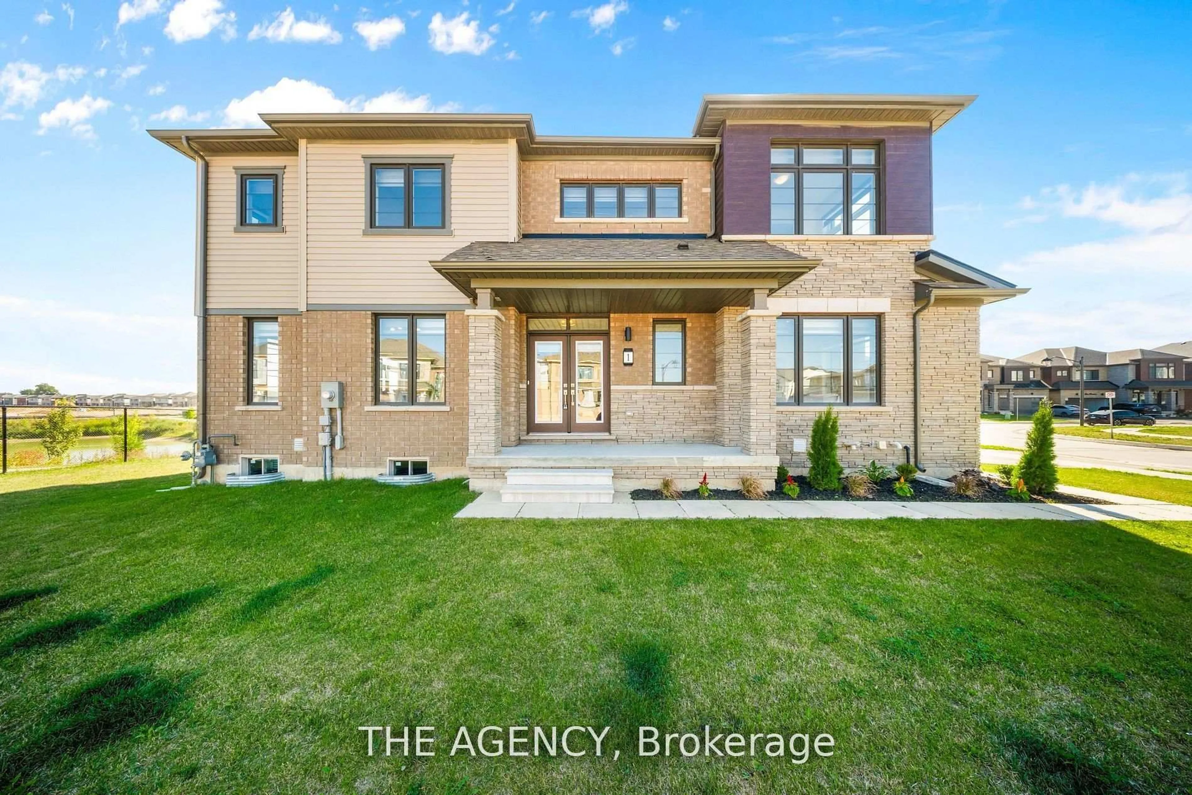 Home with brick exterior material, street for 1 Bee Cres, Brantford Ontario N3T 0V7