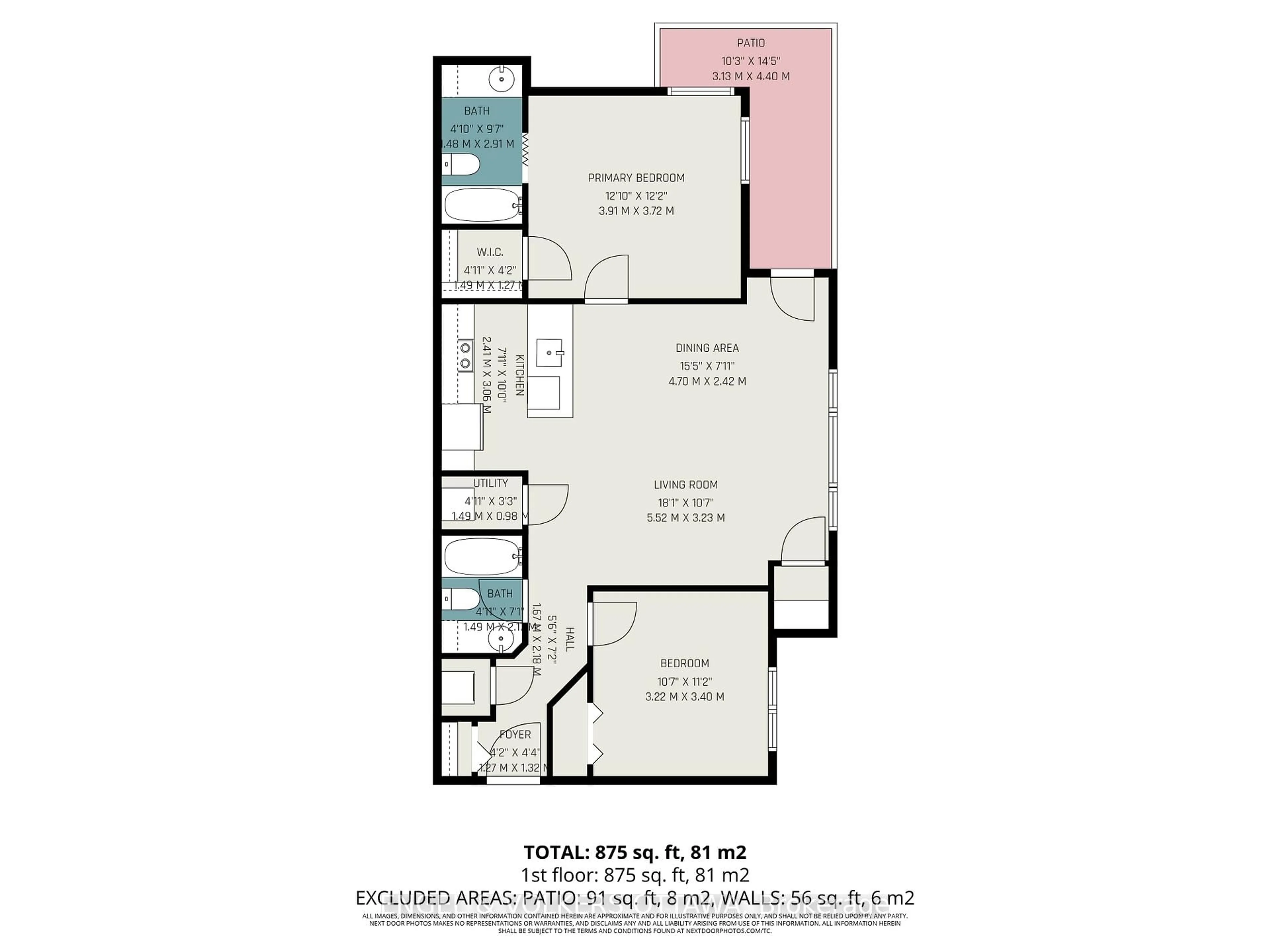 Floor plan for 300 Meilleur Private #B, Ottawa Ontario K1L 0A2