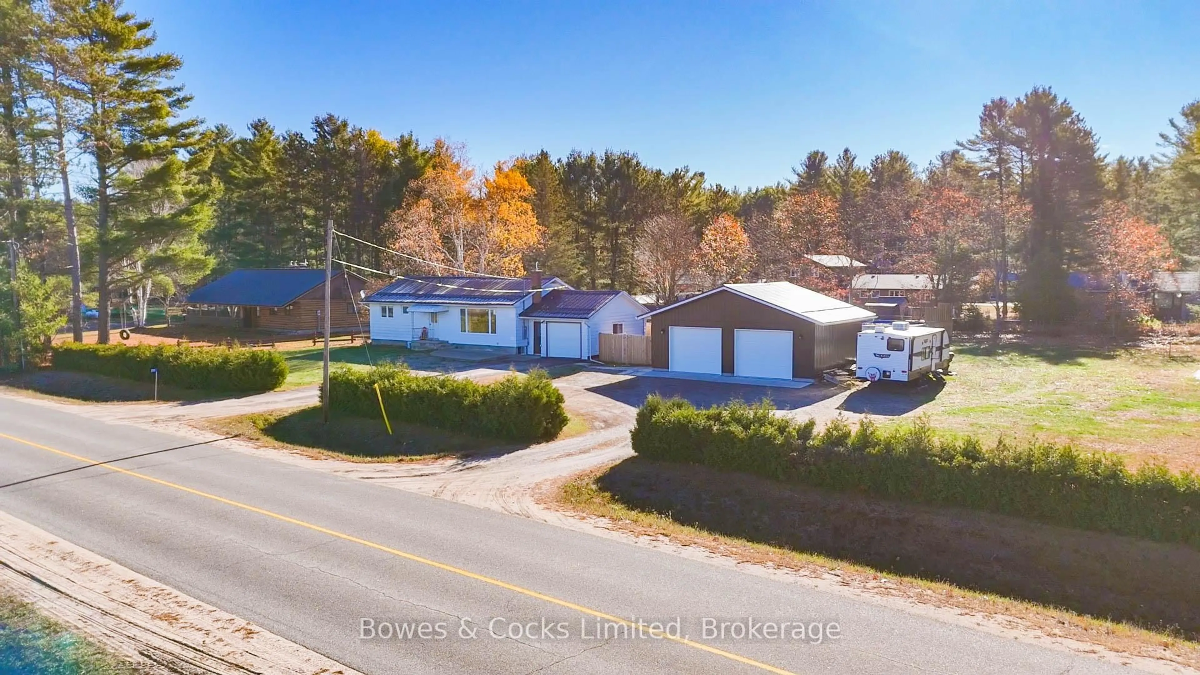A pic from outside/outdoor area/front of a property/back of a property/a pic from drone, street for 159 South Baptiste Lake Rd, Bancroft Ontario K0L 1C0