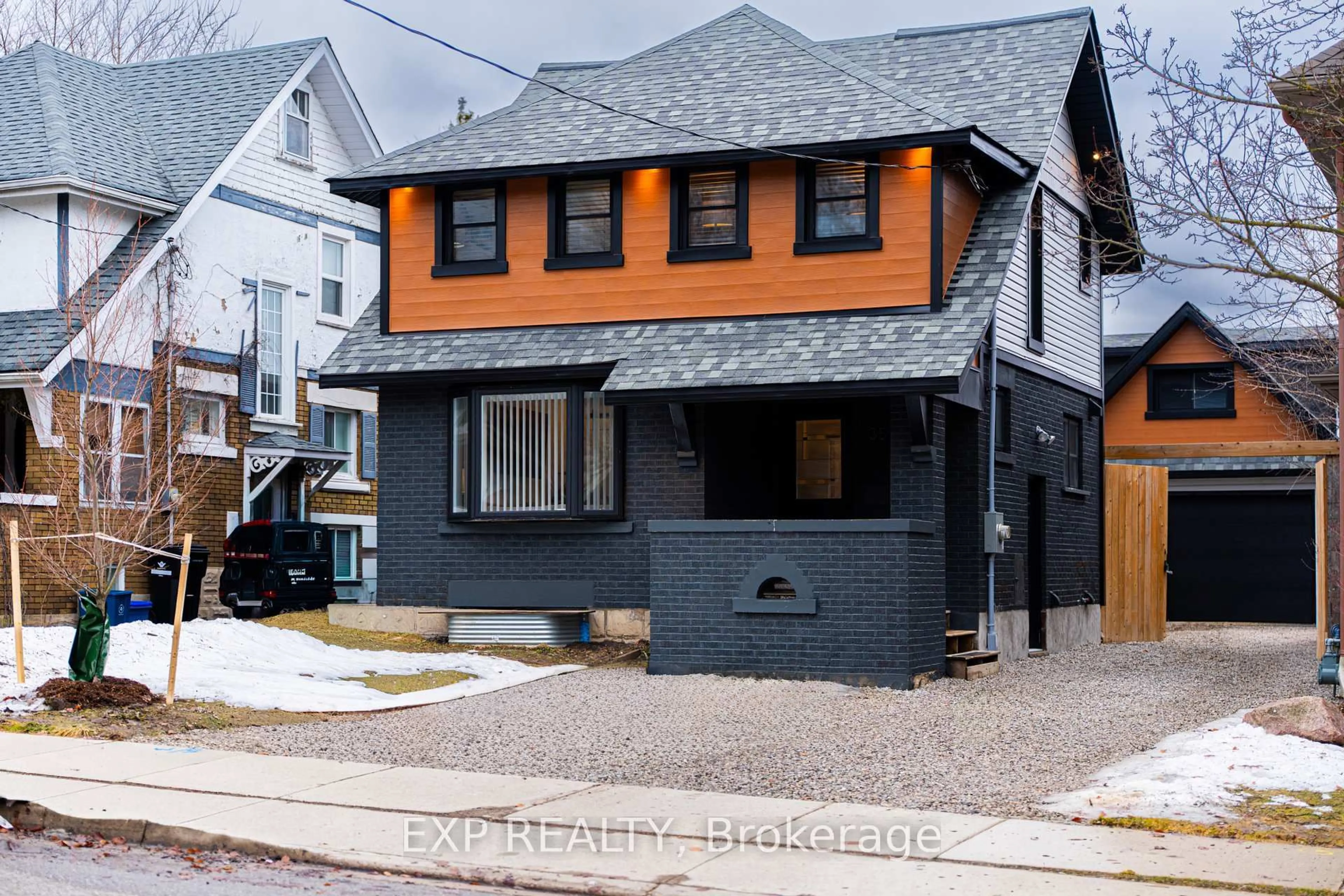 Home with brick exterior material, street for 35 Stirling Ave, Kitchener Ontario N2H 3G4