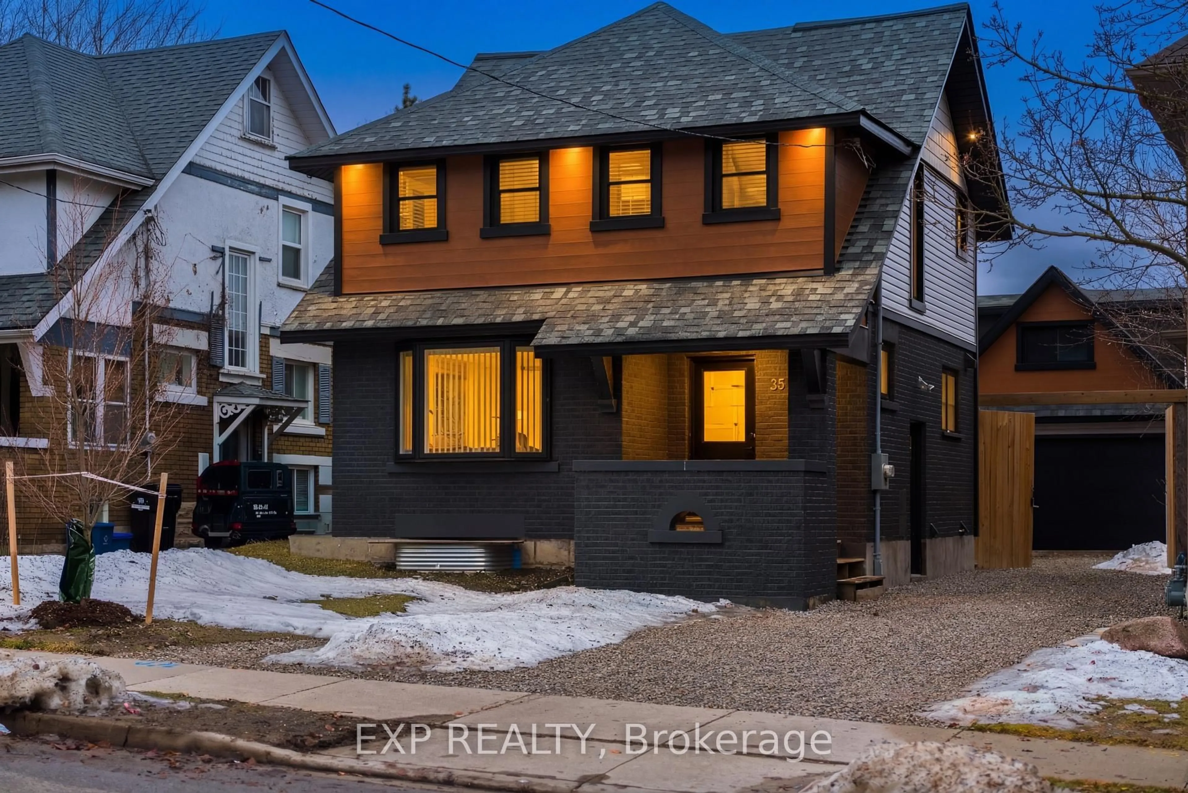 Home with brick exterior material, street for 35 Stirling Ave, Kitchener Ontario N2H 3G4