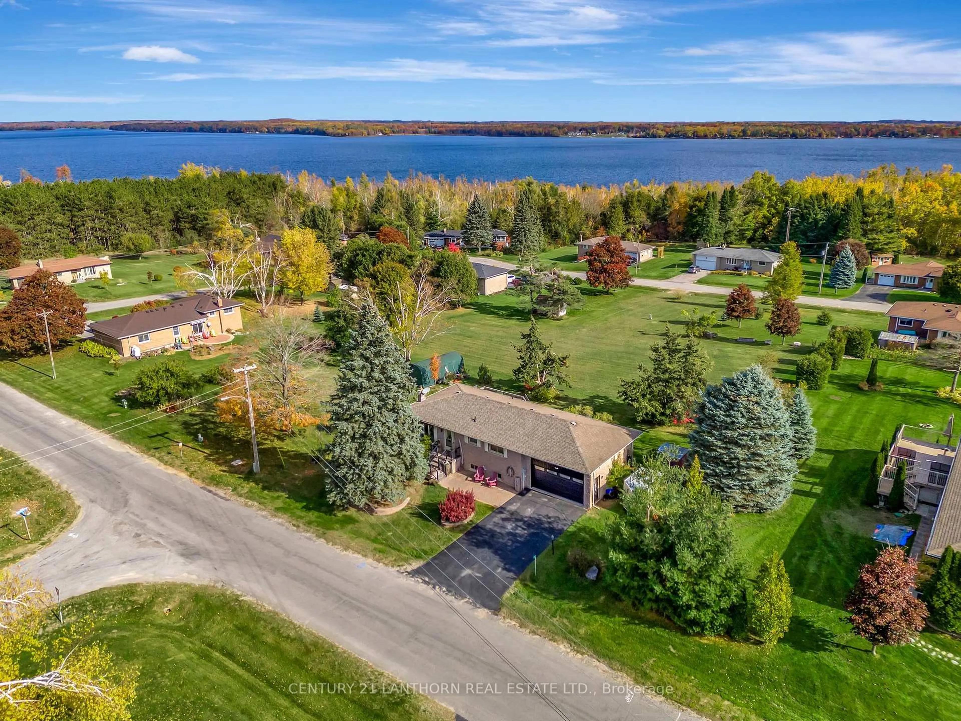 A pic from outside/outdoor area/front of a property/back of a property/a pic from drone, water/lake/river/ocean view for 456 OLD SURREY Lane, Kawartha Lakes Ontario K0M 1A0