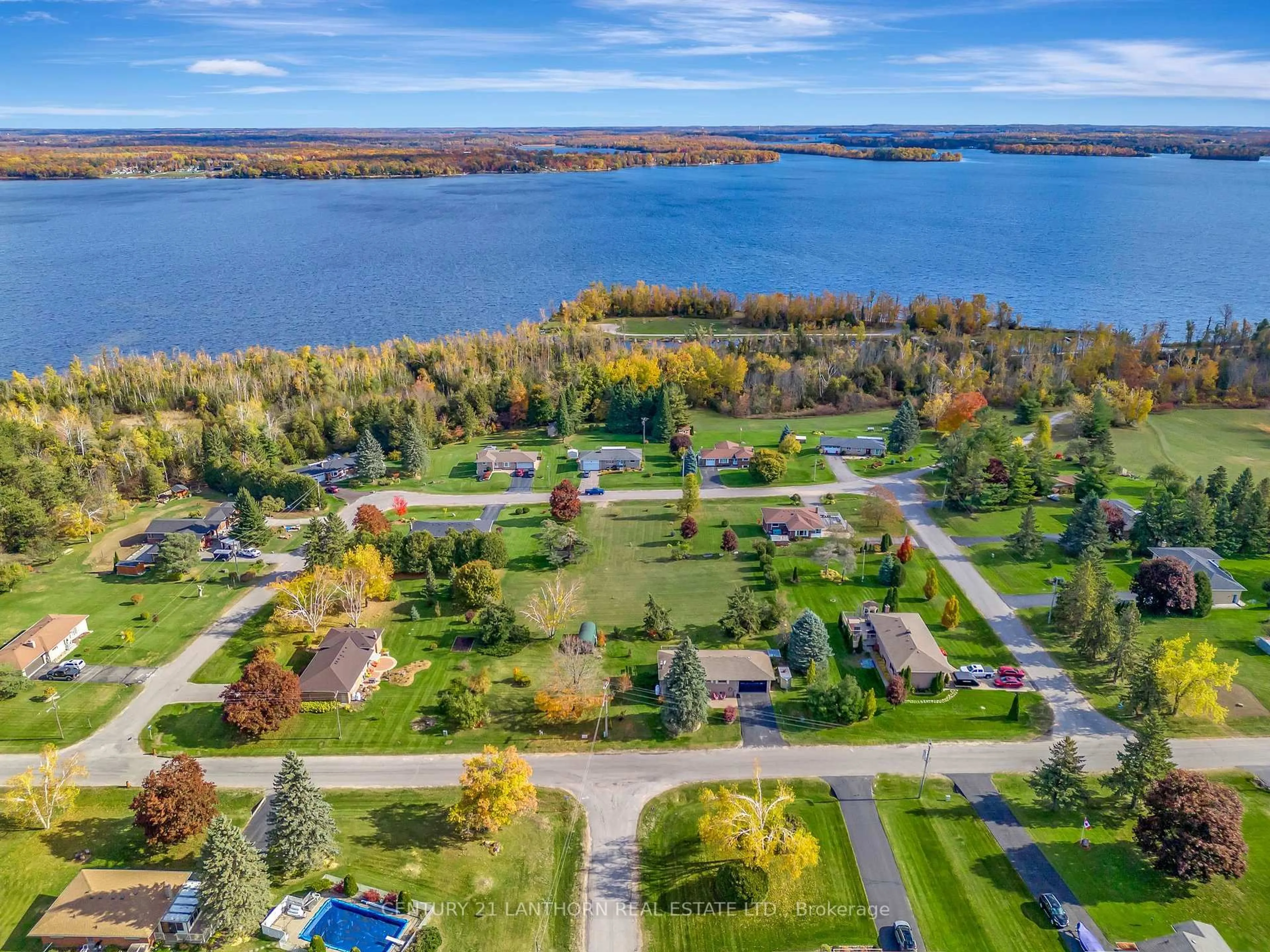 A pic from outside/outdoor area/front of a property/back of a property/a pic from drone, water/lake/river/ocean view for 456 OLD SURREY Lane, Kawartha Lakes Ontario K0M 1A0