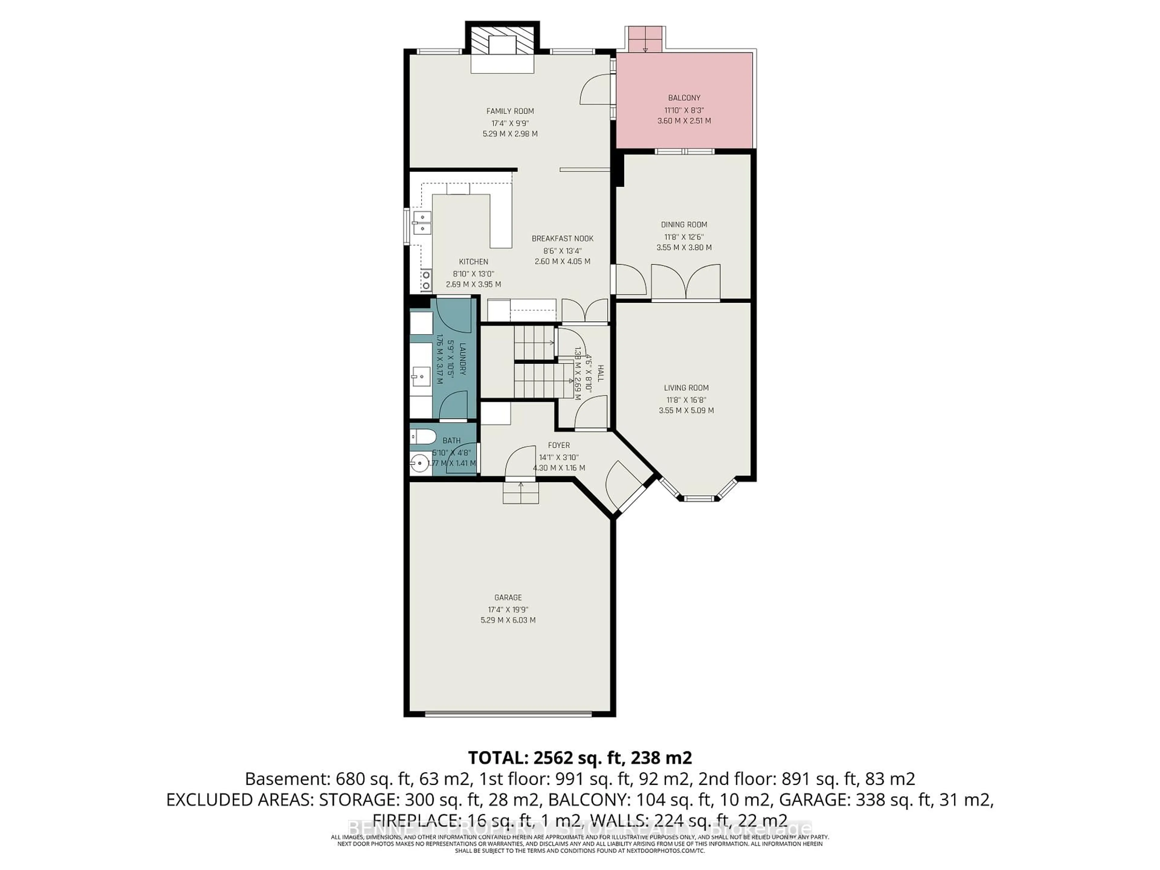 Floor plan for 53 Filion Cres, Kanata Ontario K2M 1V5