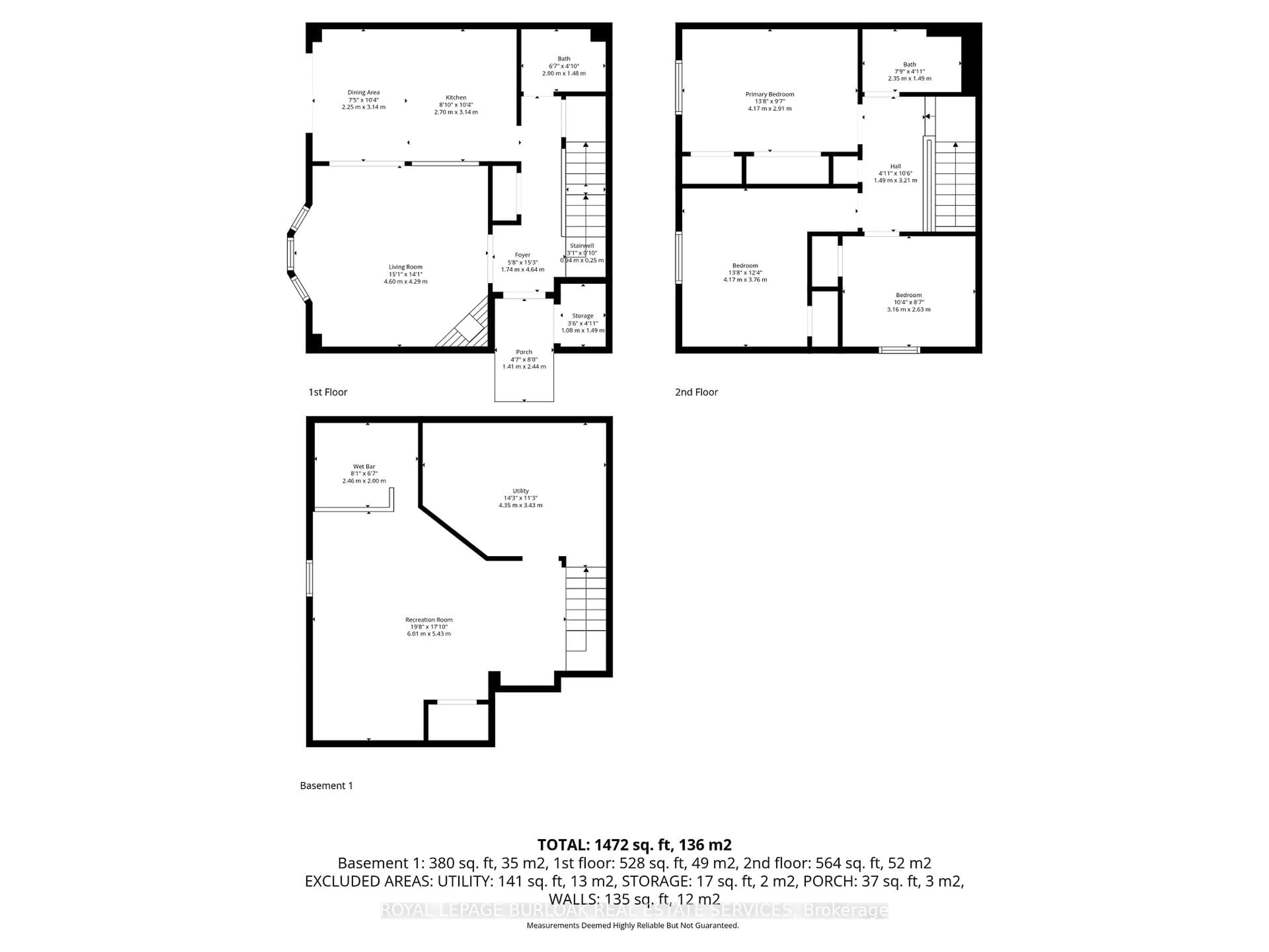 Floor plan for 95 Thornlodge Dr, Hamilton Ontario L8B 0L9