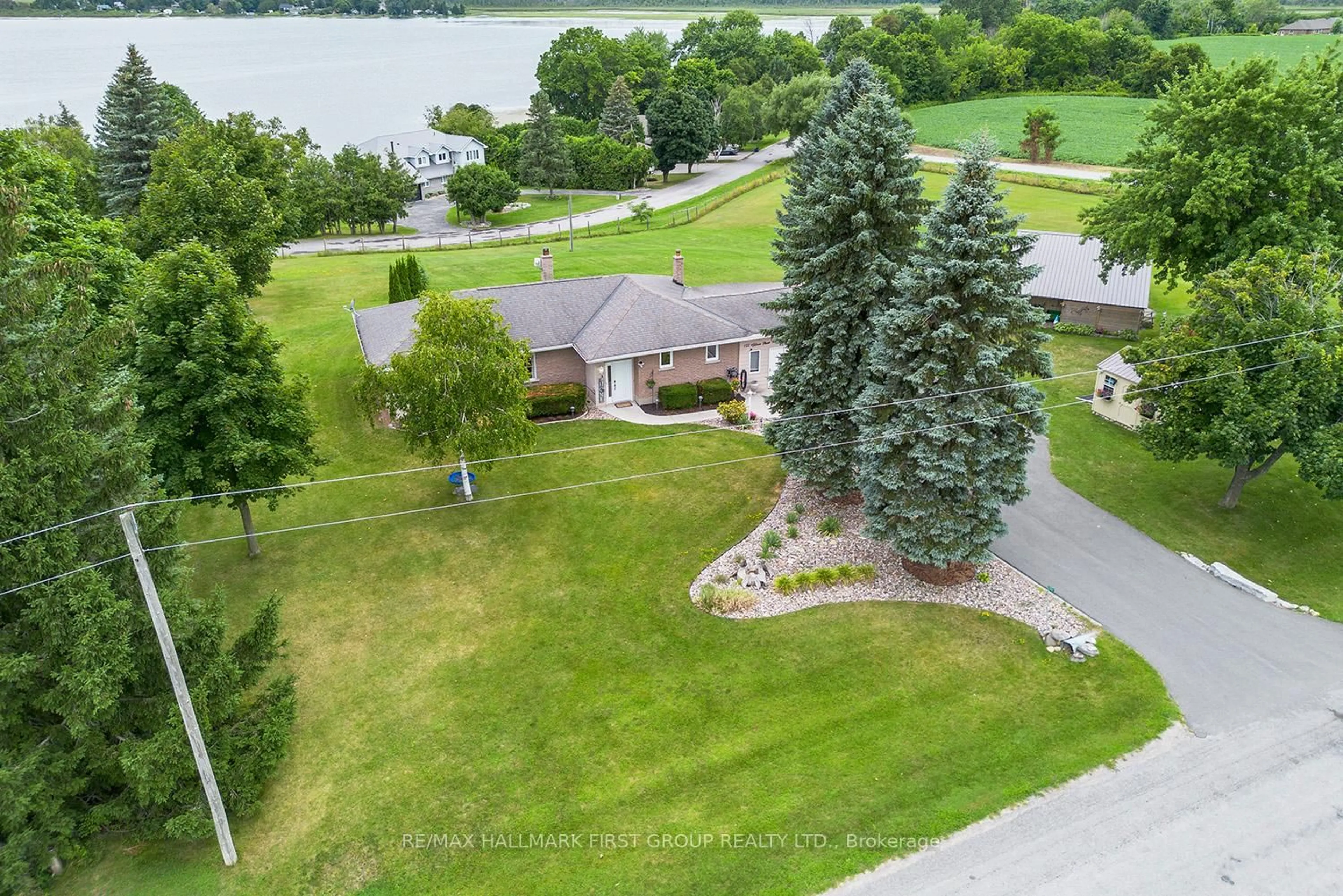 A pic from outside/outdoor area/front of a property/back of a property/a pic from drone, water/lake/river/ocean view for 122 Gilson Point Rd, Kawartha Lakes Ontario K0M 2C0