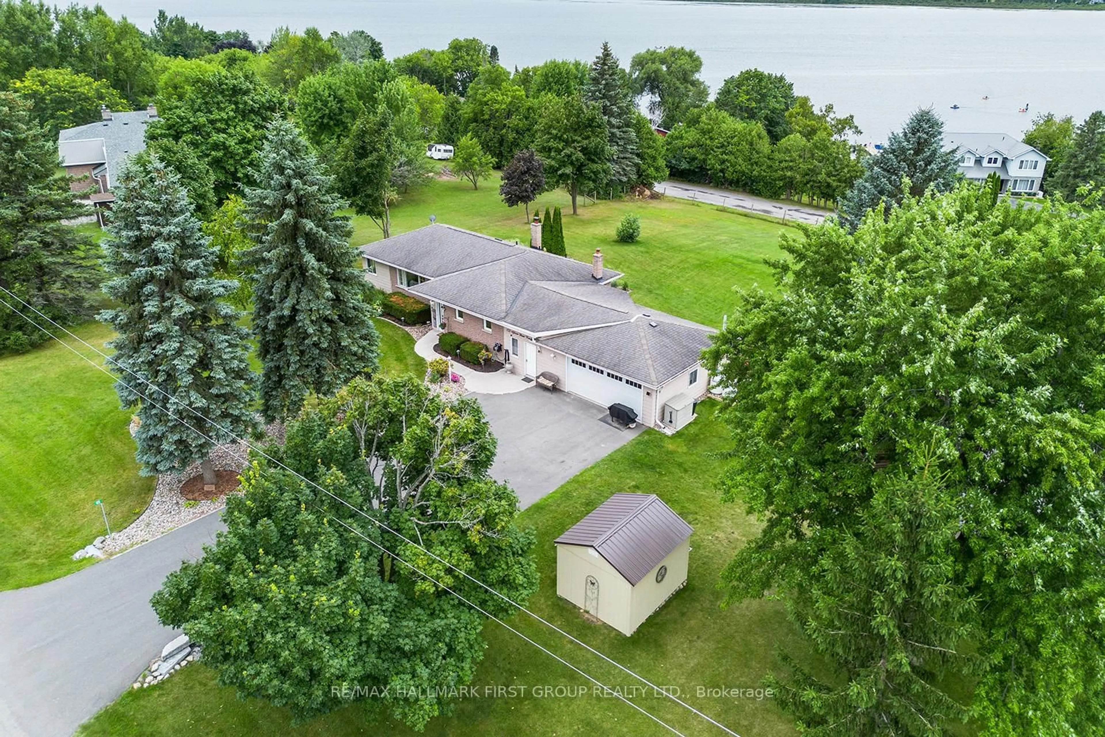 A pic from outside/outdoor area/front of a property/back of a property/a pic from drone, water/lake/river/ocean view for 122 Gilson Point Rd, Kawartha Lakes Ontario K0M 2C0