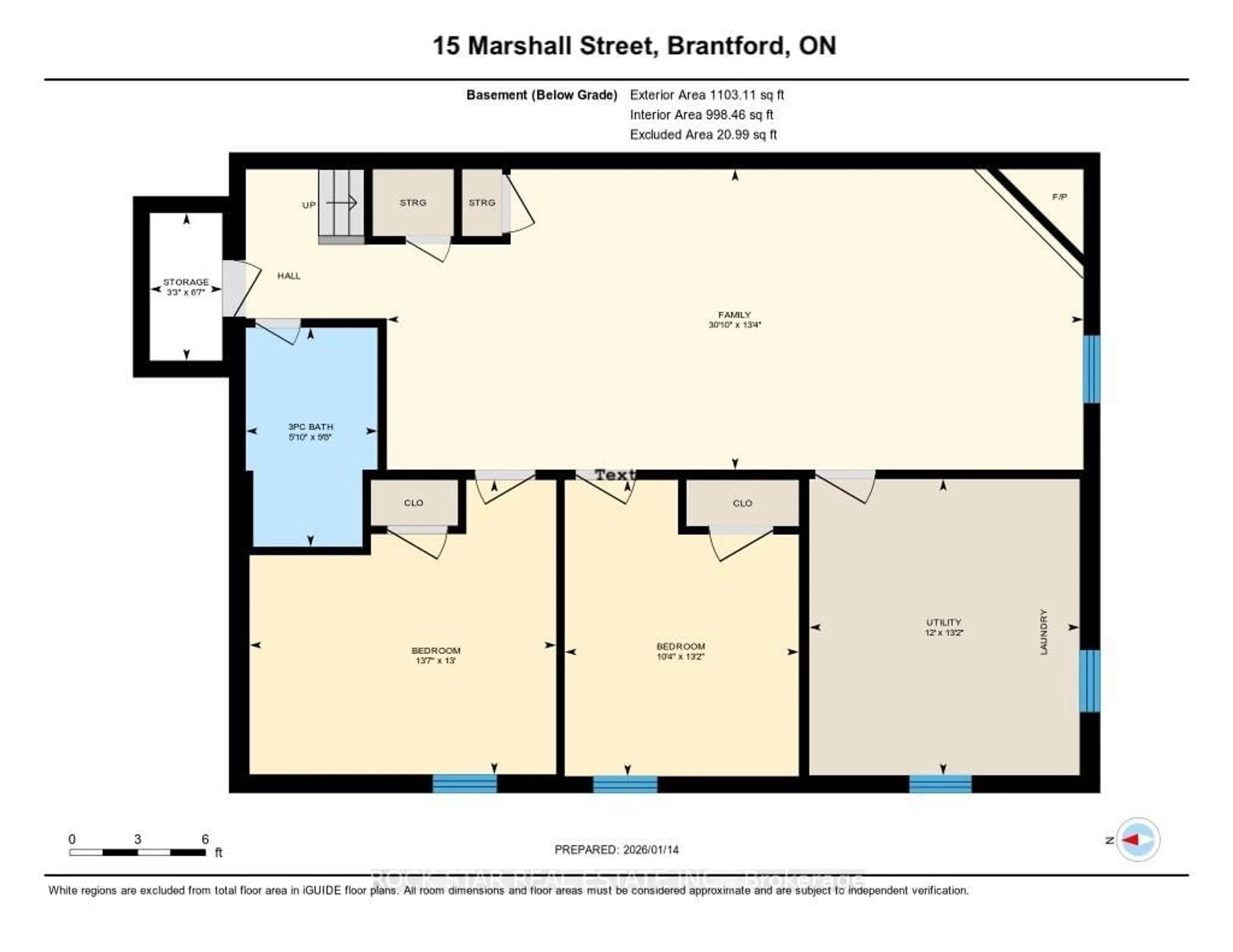 Floor plan for 15 Marshall St, Brantford Ontario N3R 3C8