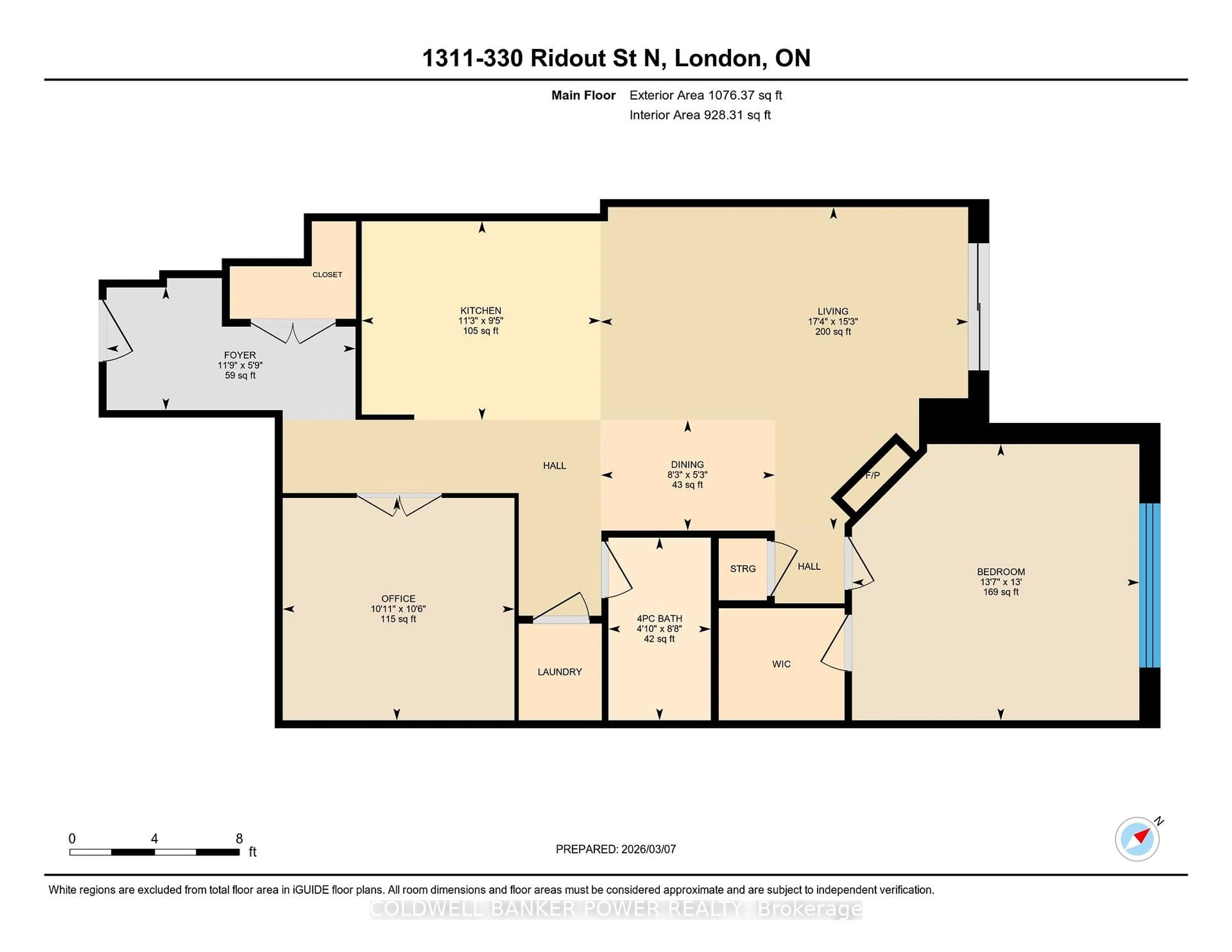Floor plan for 330 Ridout St #1311, London East Ontario N6C 3Z3