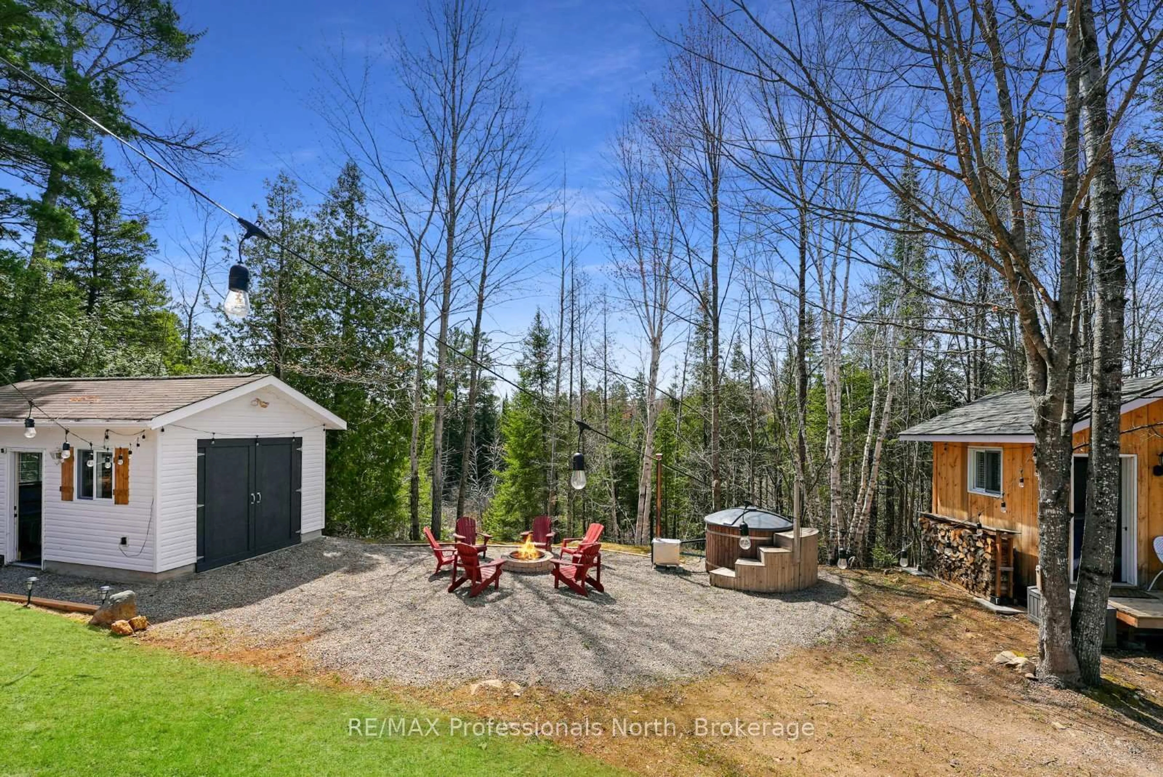 Patio, forest/trees view for 1419 Clement Lake Rd, Highlands East Ontario K0L 3C0