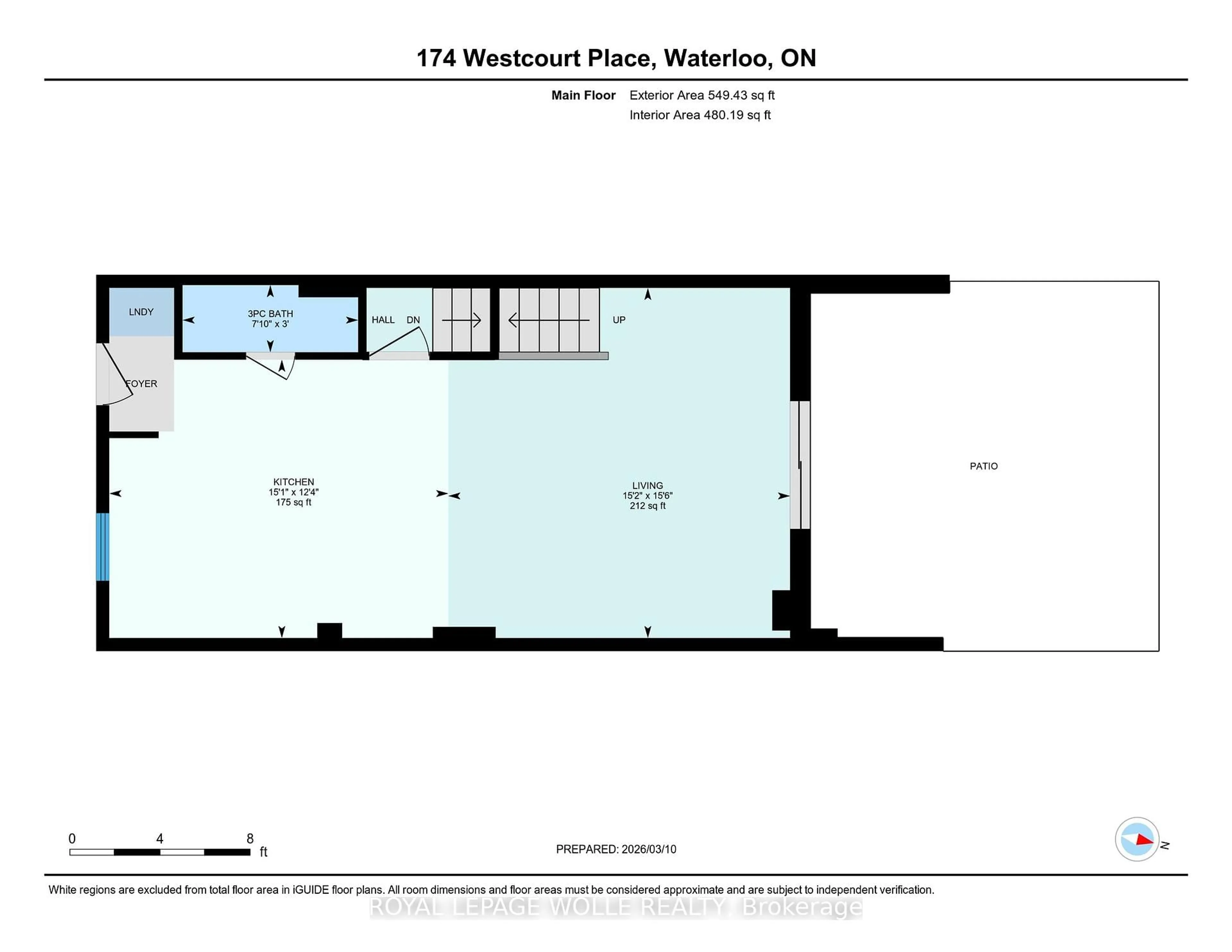 Floor plan for 174 Westcourt Pl, Waterloo Ontario N2L 2R7