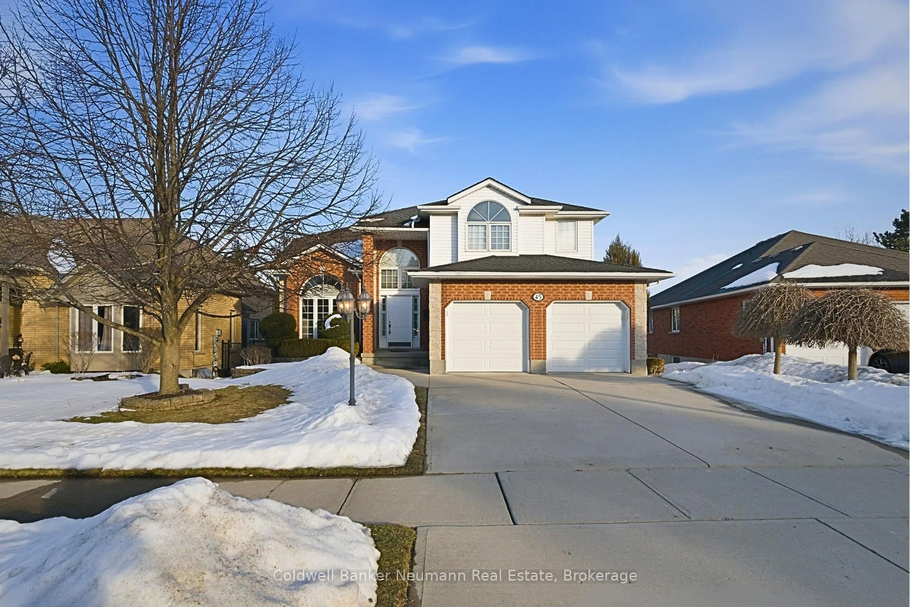 Home with brick exterior material, street for 45 Fieldstone Rd, Guelph Ontario N1L 1B4