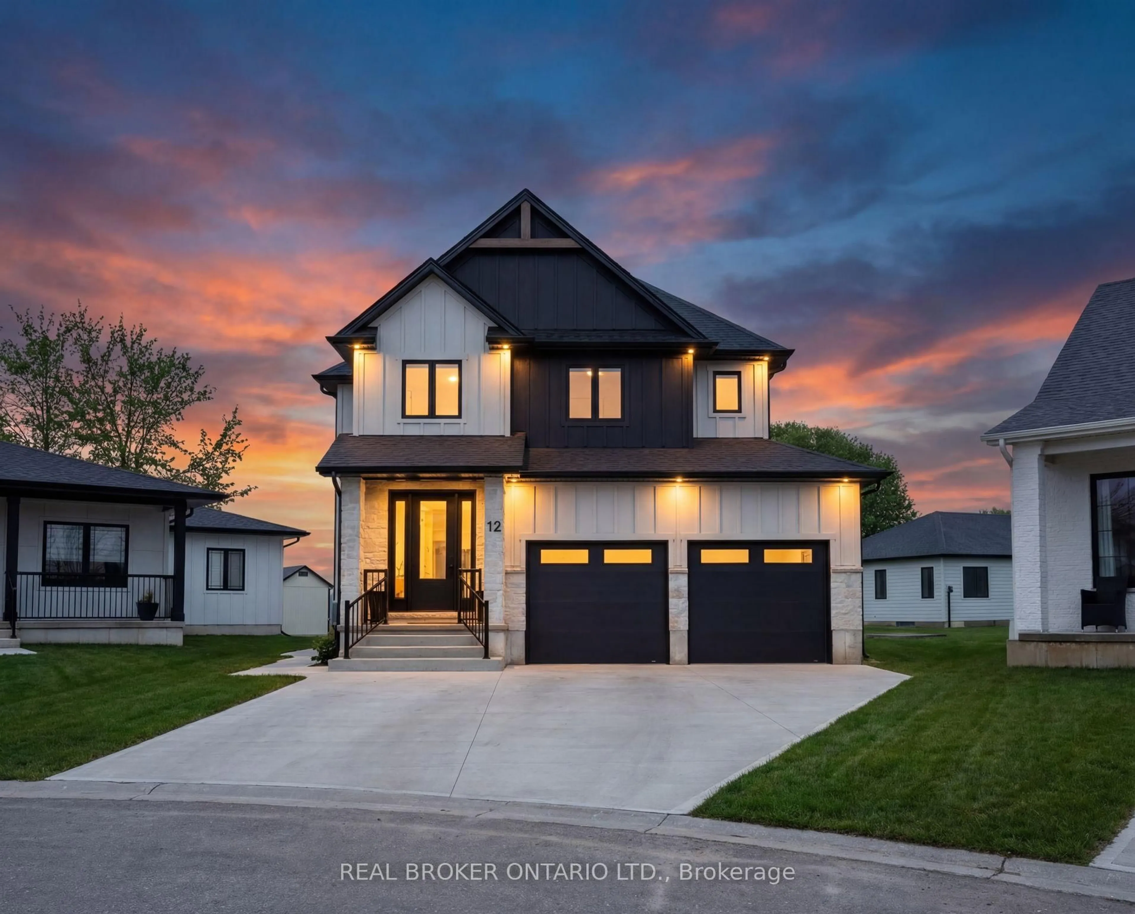 Home with brick exterior material, street for 12 Macneil Crt, Bayham Ontario N0J 1T0