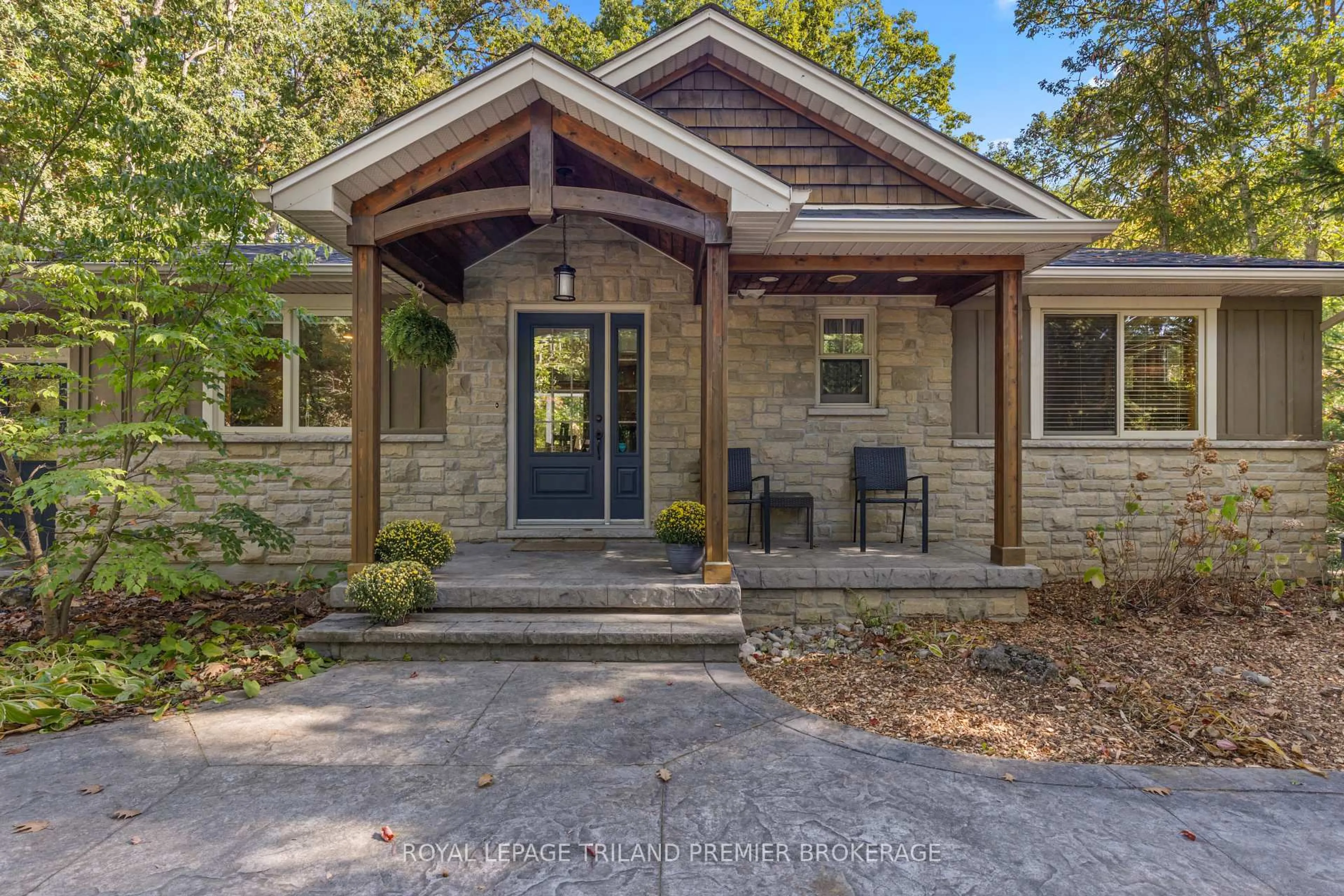 Home with brick exterior material, street for 10300 Beach O'pines Rd, Lambton Shores Ontario N0M 1T0