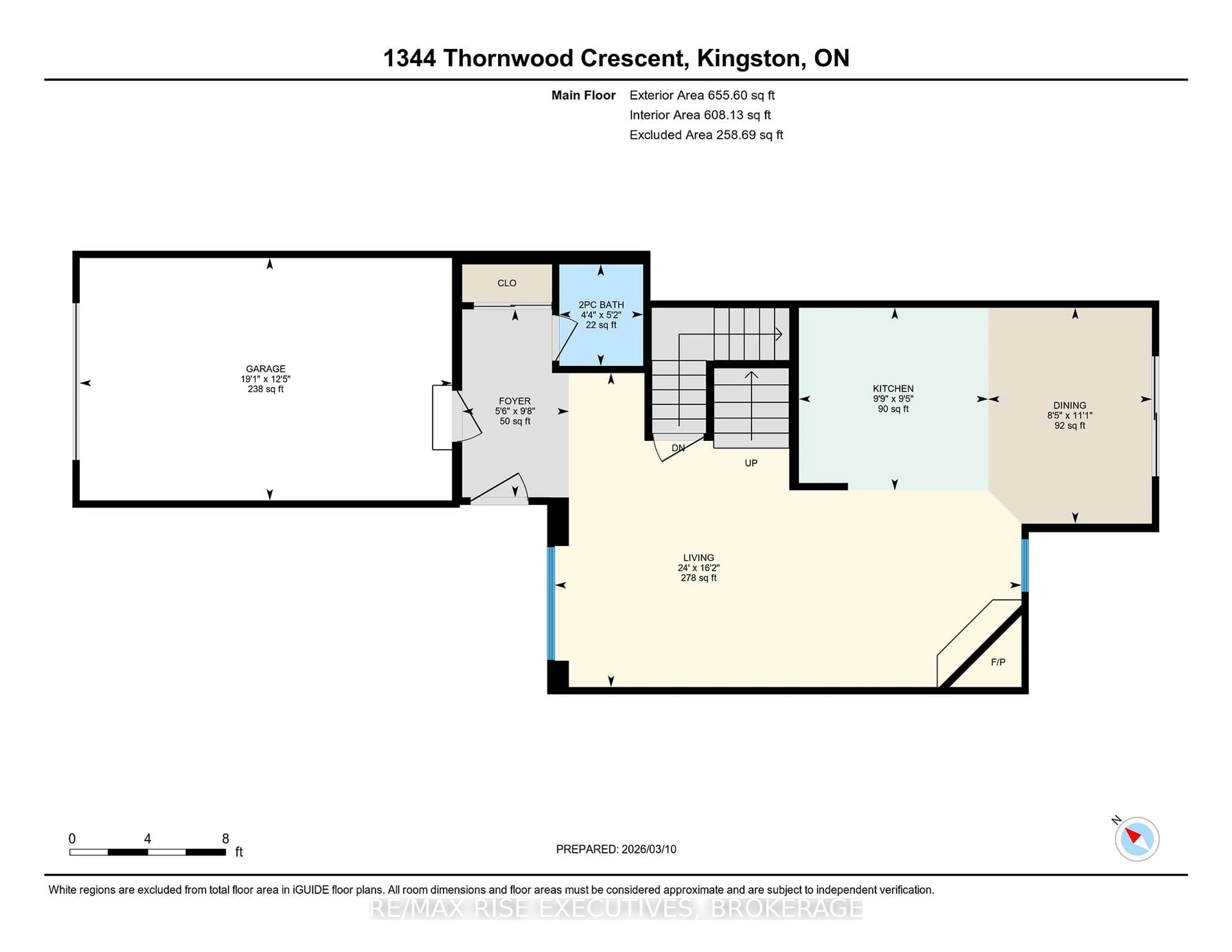 Floor plan for 1344 Thornwood Cres, Kingston Ontario K7P 3B5