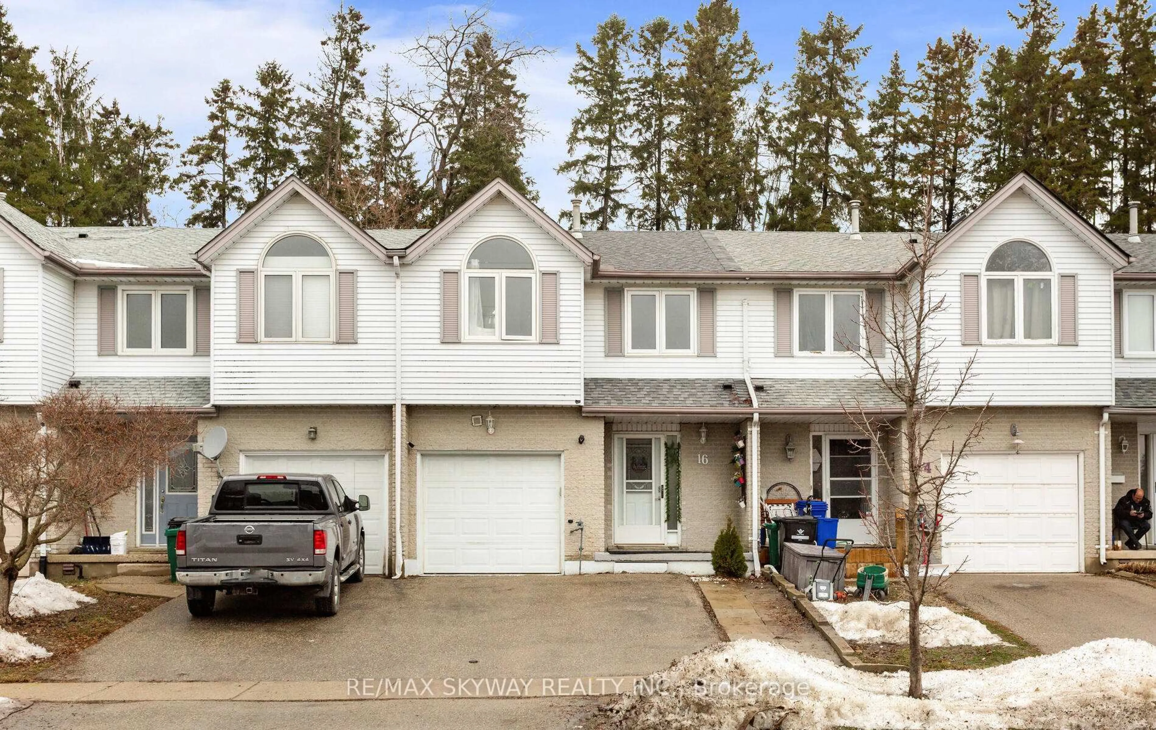 Home with vinyl exterior material, street for 16 Bankside Dr, Kitchener Ontario N2N 3C9