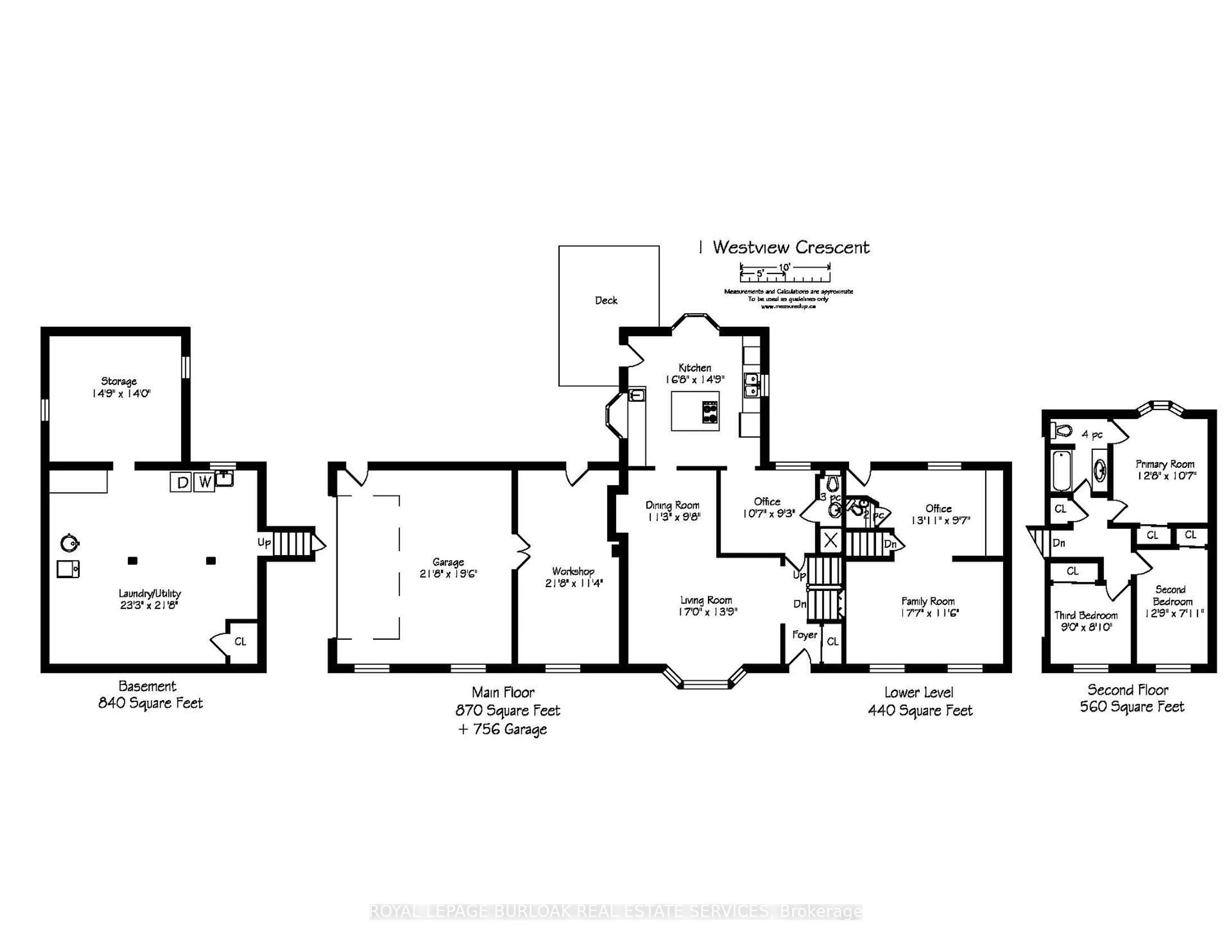 Floor plan for 1 Westview Cres, Hamilton Ontario L8B 0E4