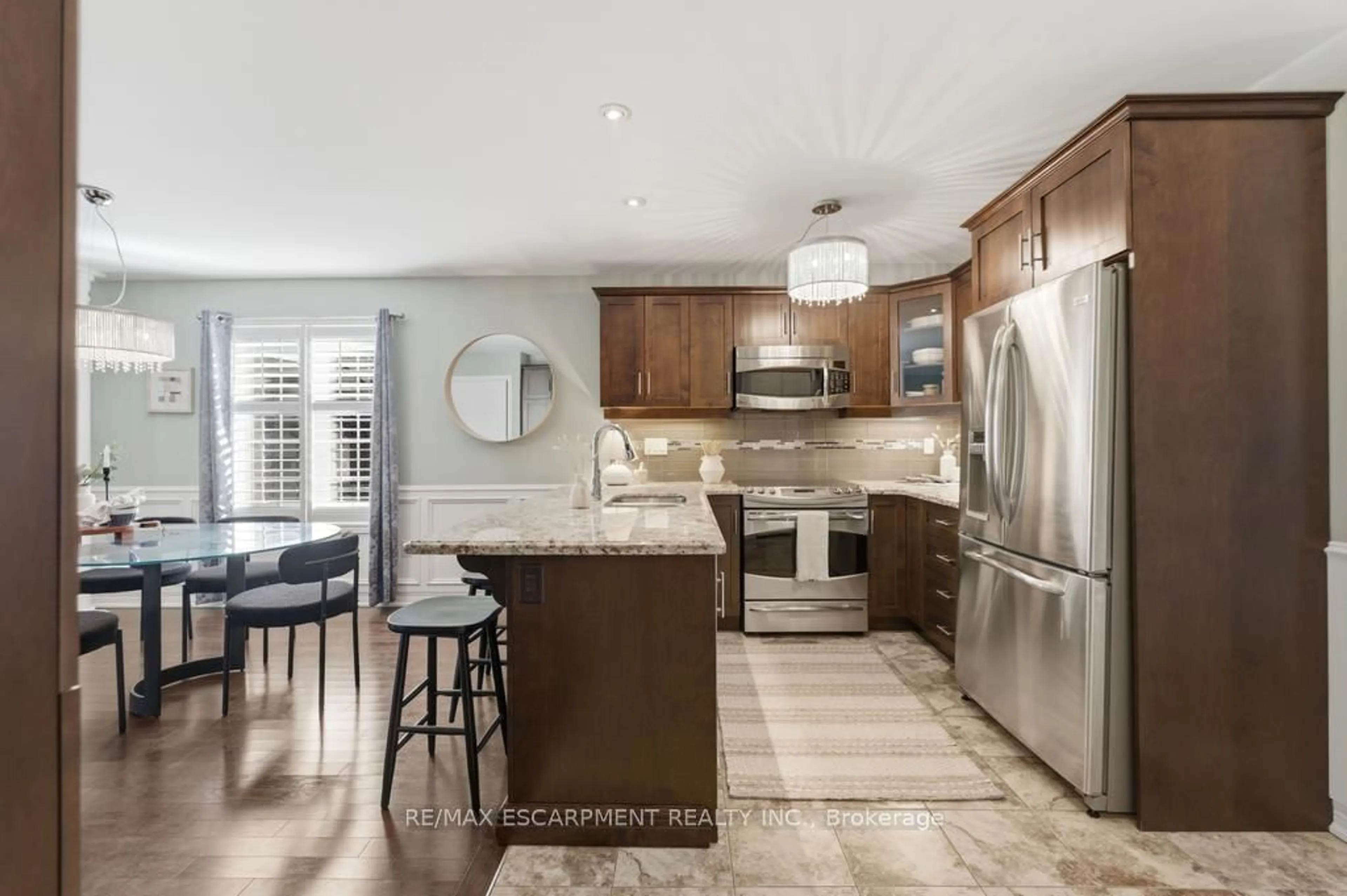 Open concept kitchen, ceramic/tile floor for 53 REDFERN Ave #27, Hamilton Ontario L9C 0E2