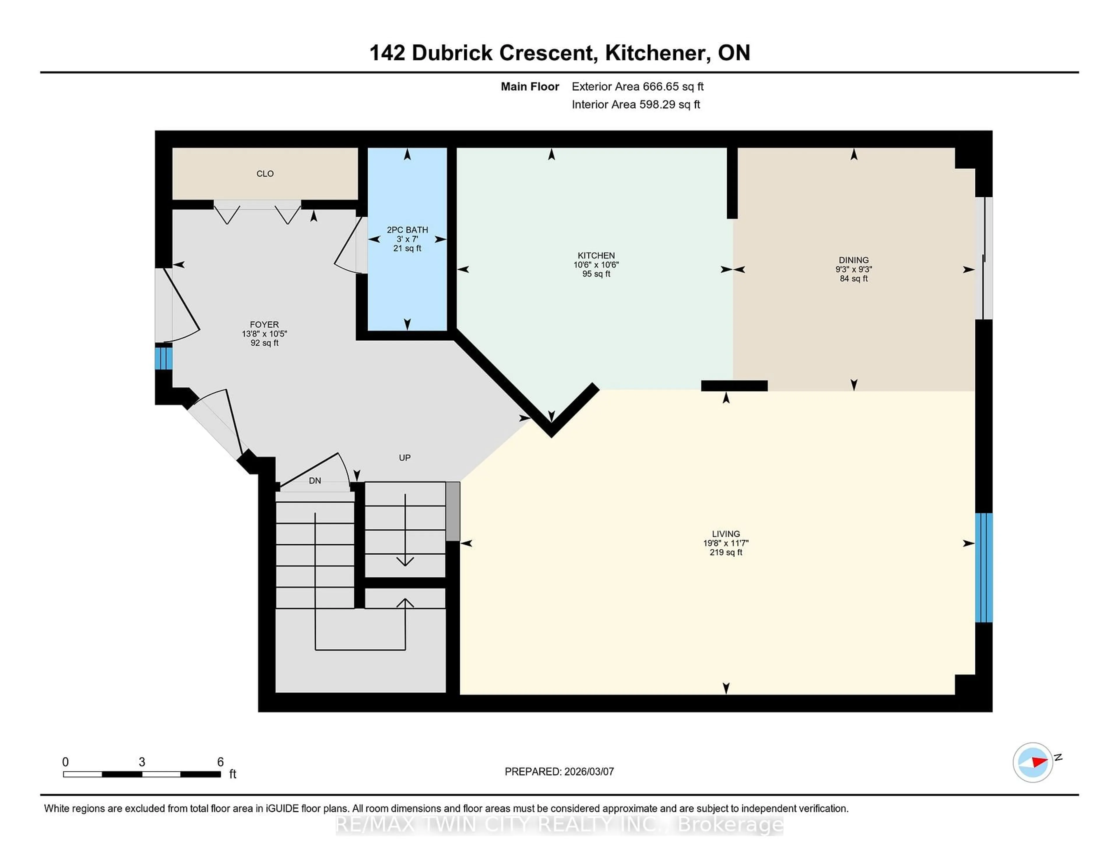 Floor plan for 142 Dubrick Cres, Kitchener Ontario N2E 4G3