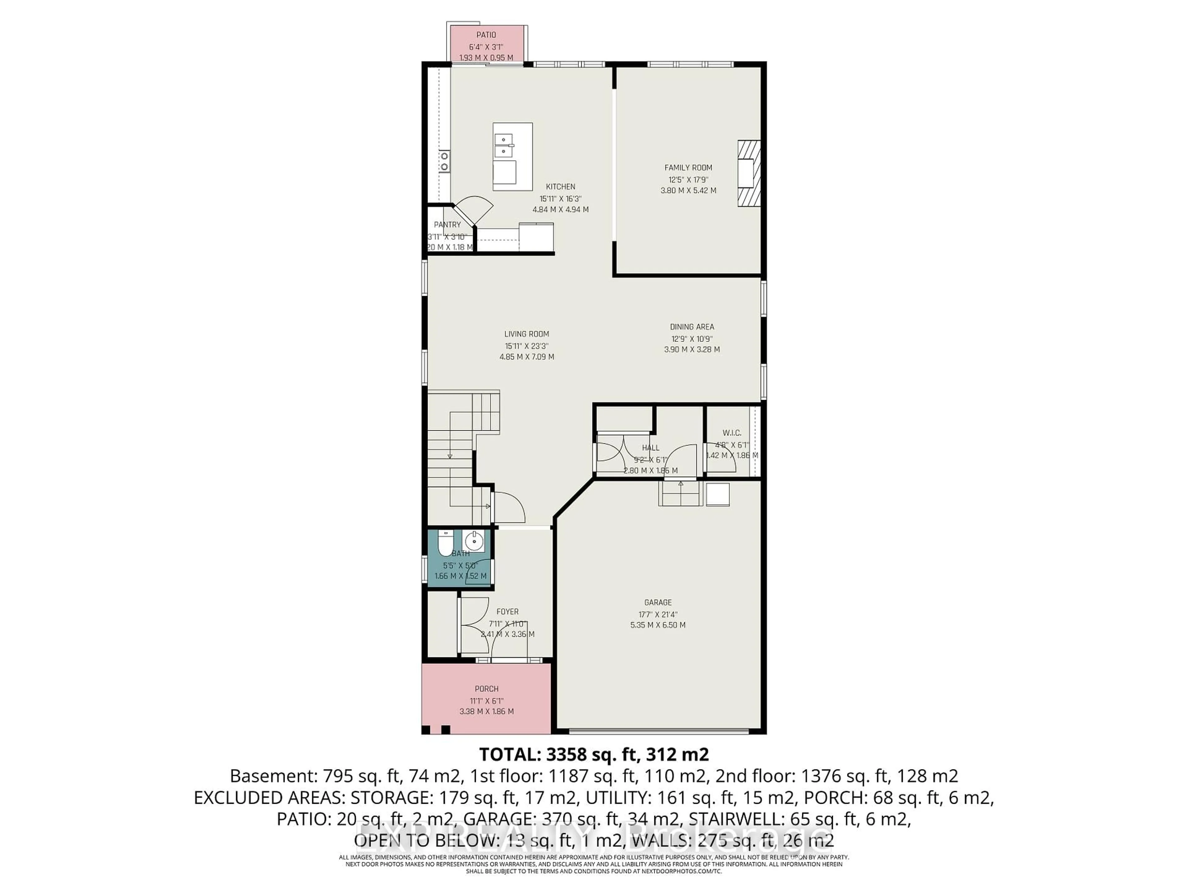 Floor plan for 182 Helen Rapp Way, Ottawa Ontario K1T 0P6