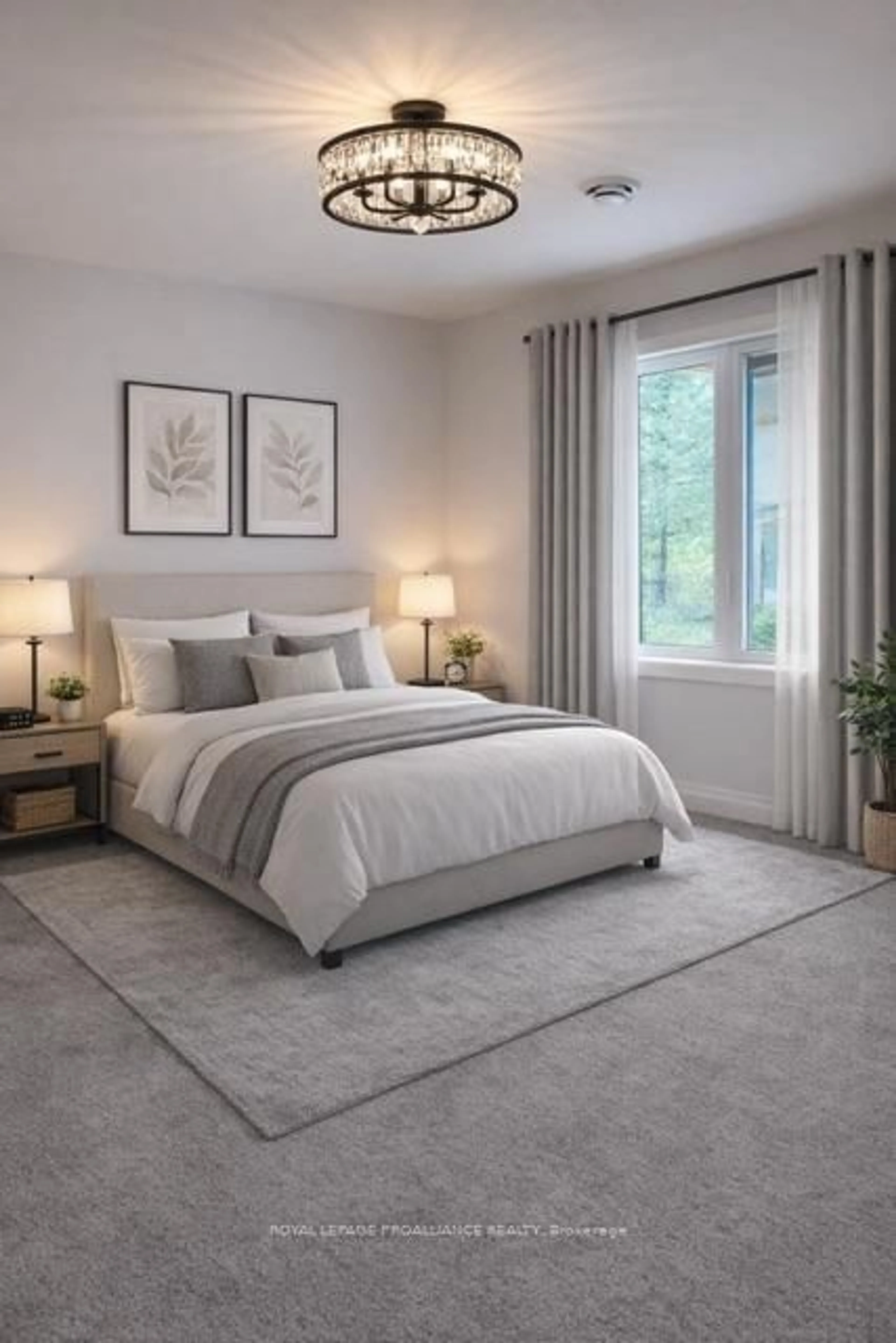 Bedroom with bed, carpet floor for 8 MacKenzie John Cres, Brighton Ontario K0K 1H0