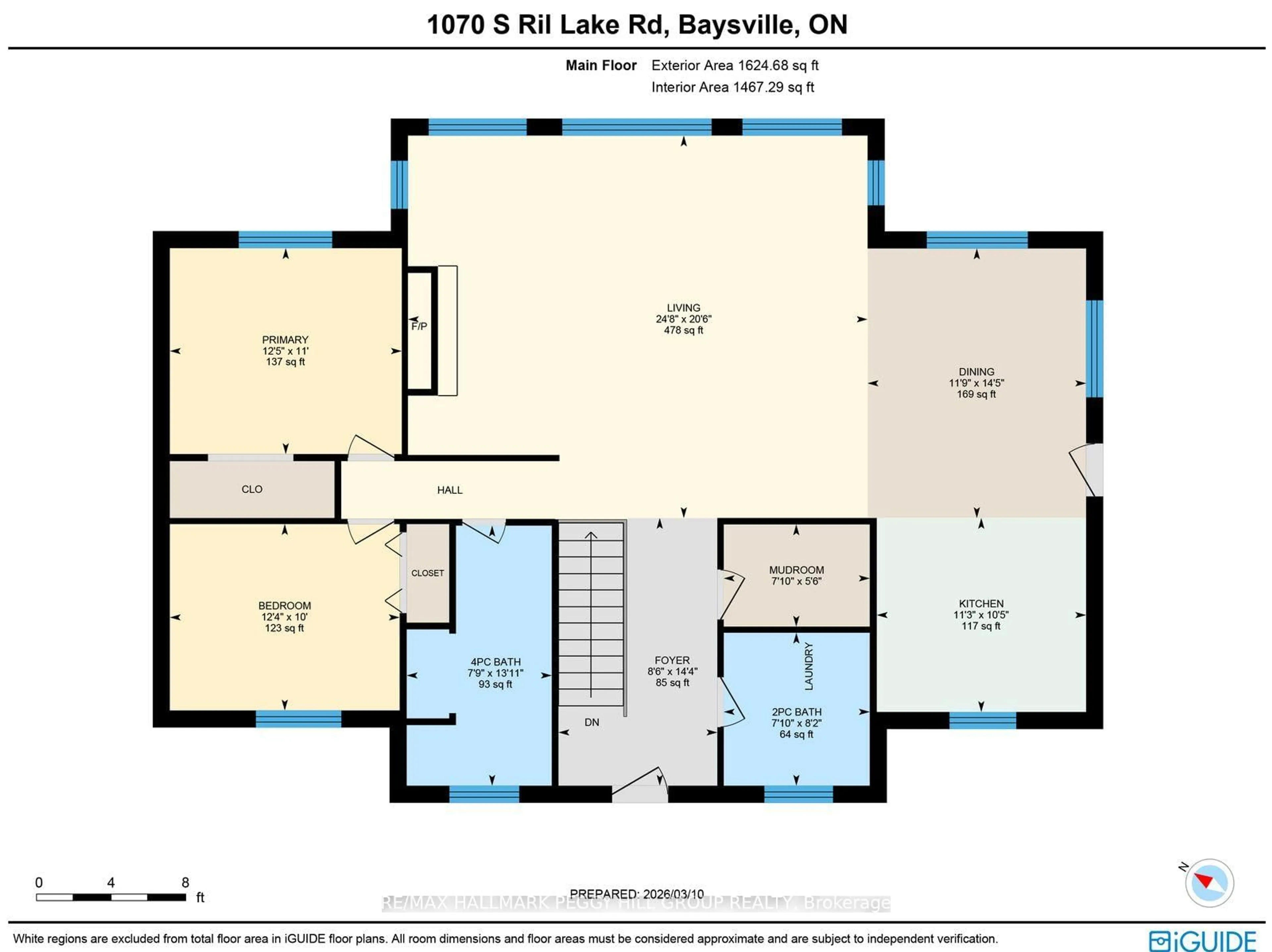 Floor plan for 1070 South Ril Lake Rd, Lake of Bays Ontario P0B 1A0