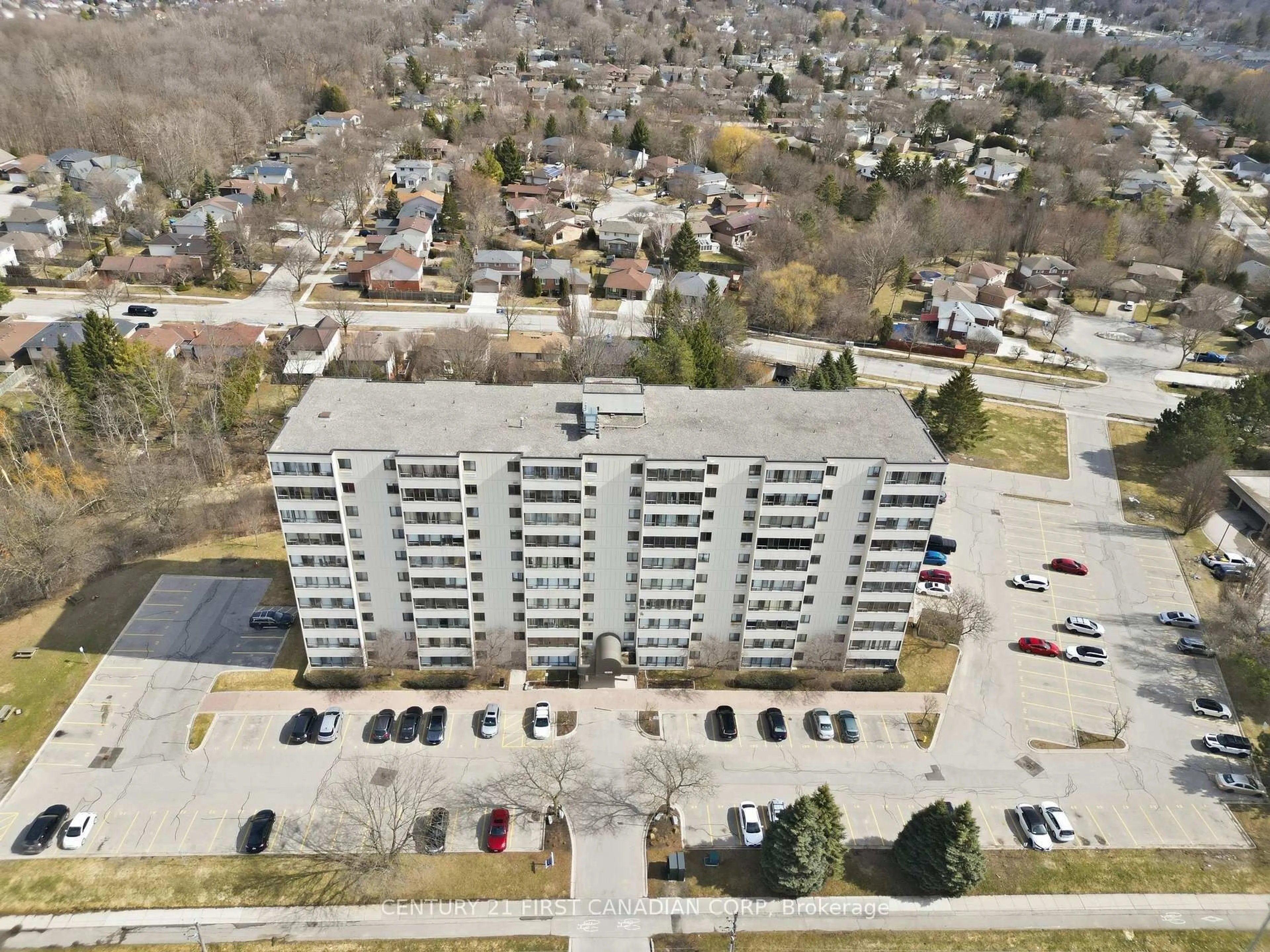 A pic from outside/outdoor area/front of a property/back of a property/a pic from drone, unknown for 1600 Adelaide St #1008, London North Ontario N5X 3H6