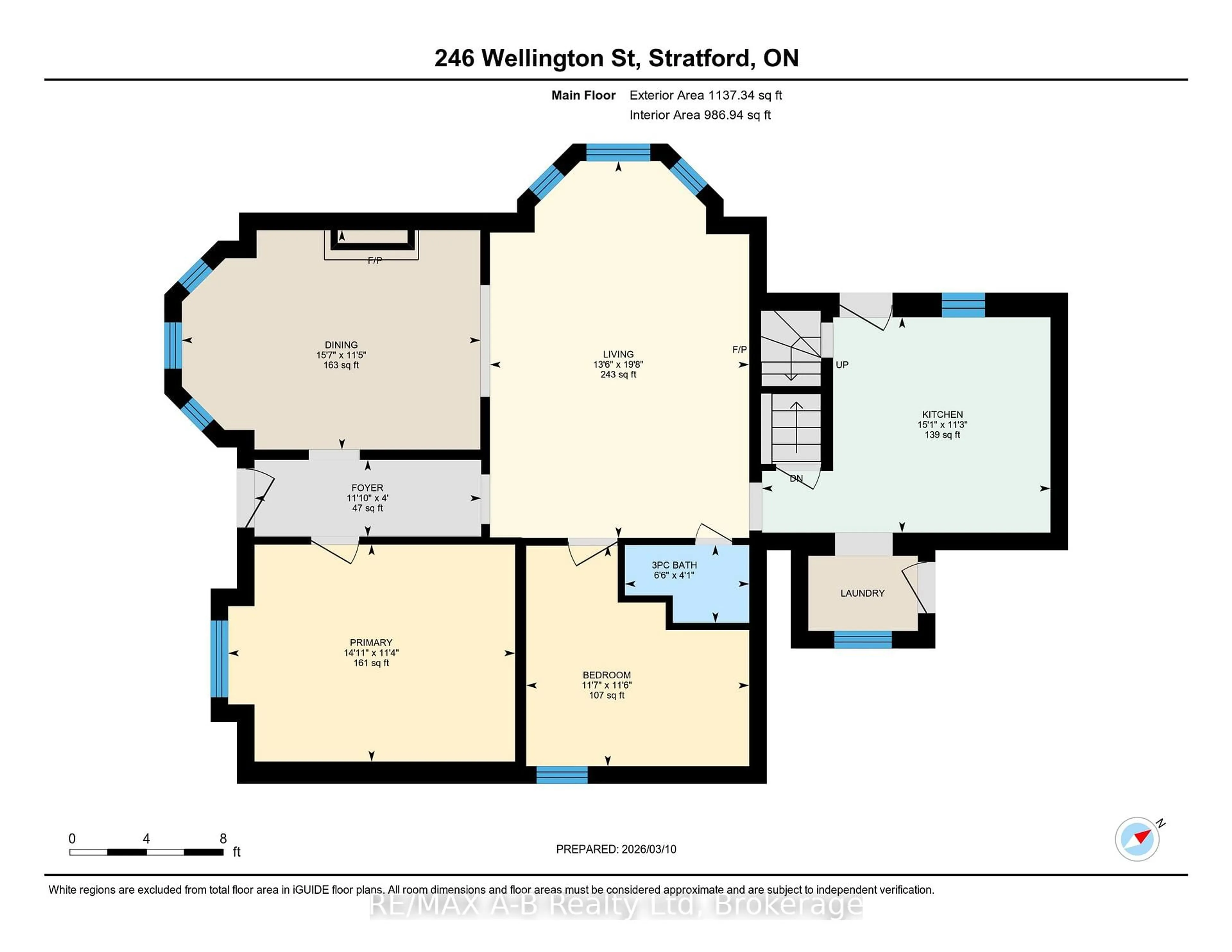 Floor plan for 246 Wellington St, Stratford Ontario N5A 2L6