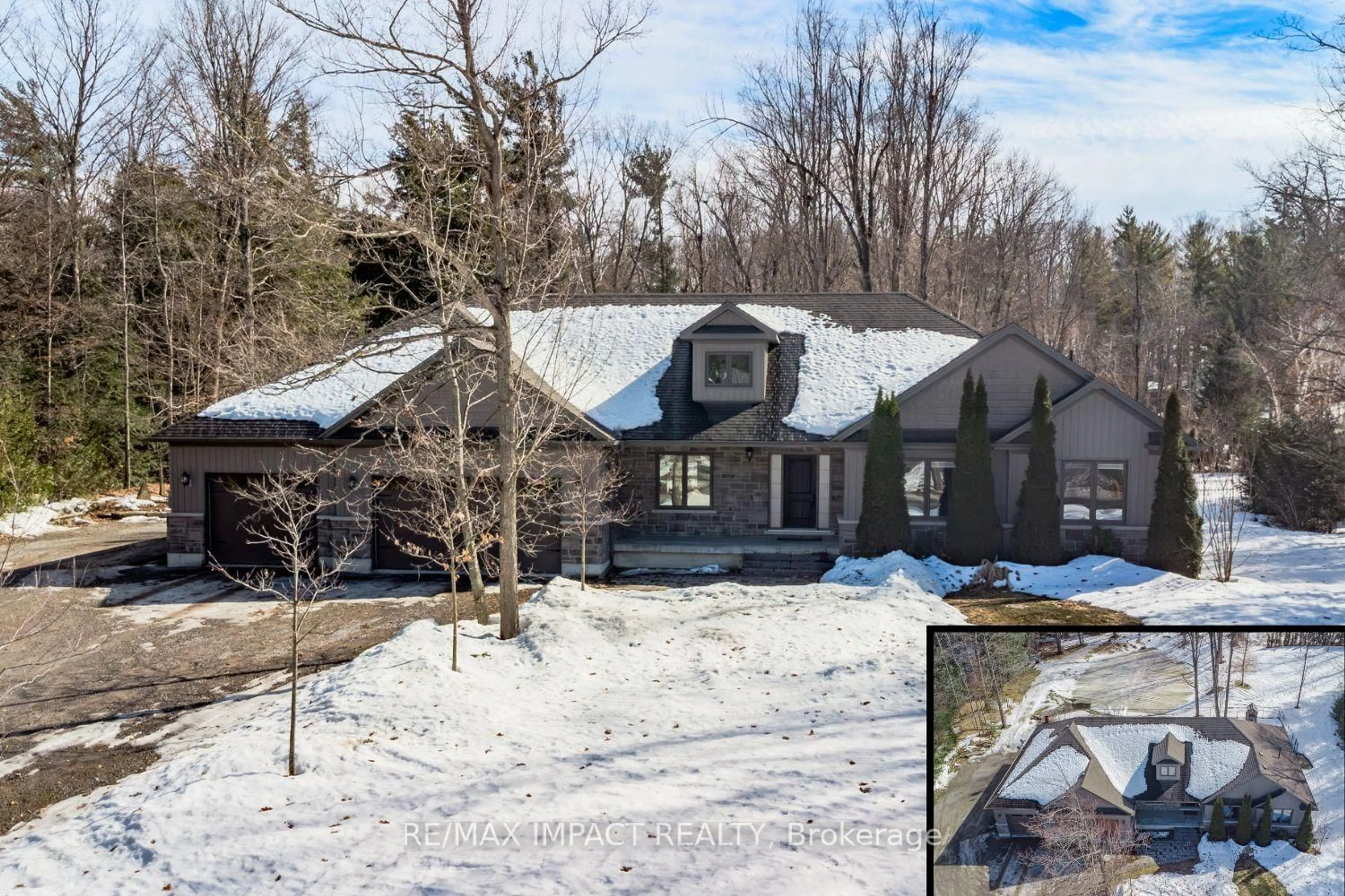 A pic from outside/outdoor area/front of a property/back of a property/a pic from drone, unknown for 489 Larmer Line, Cavan Monaghan Ontario K0L 1V0