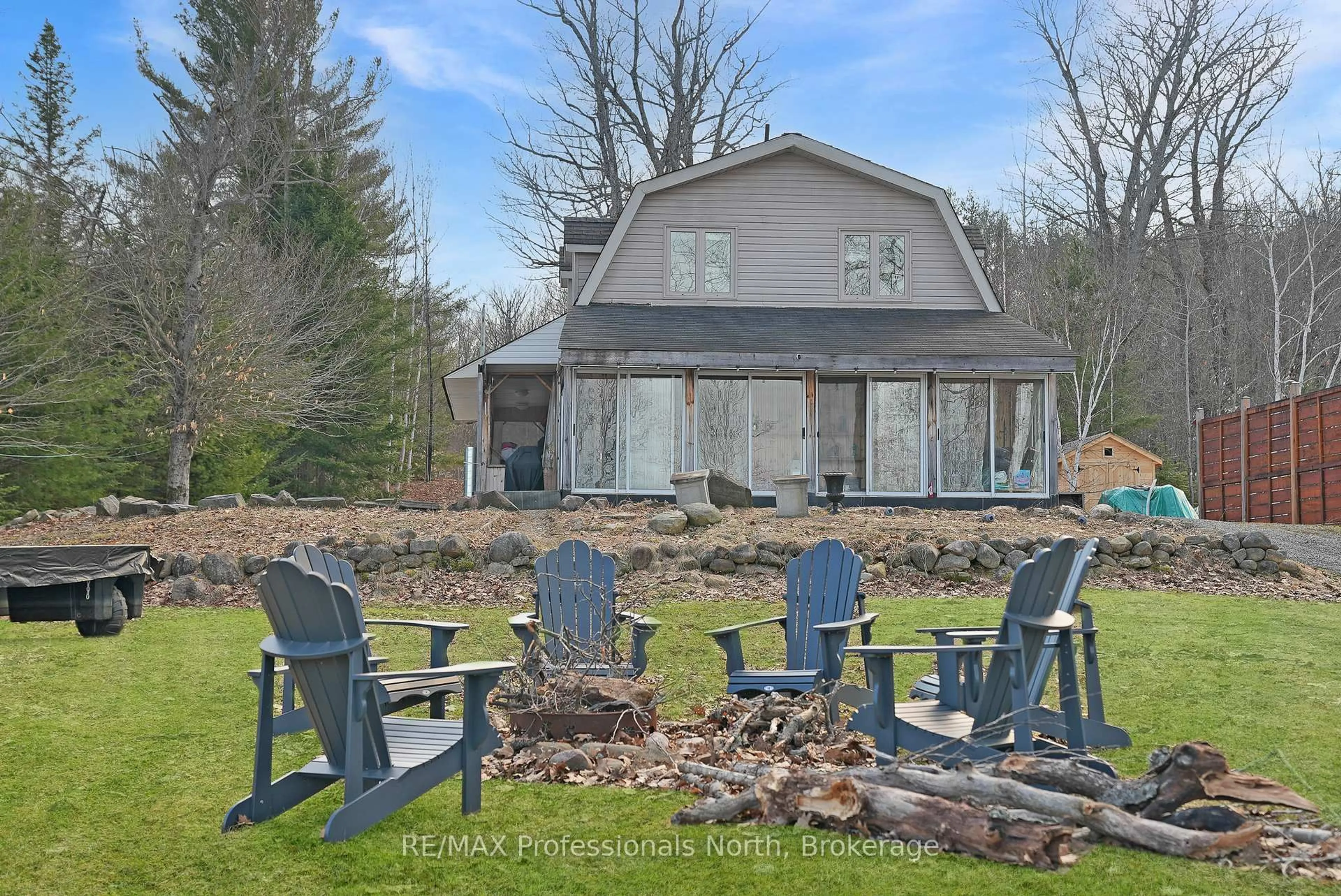 Patio, water/lake/river/ocean view for 1008 Cherokee Tr, Algonquin Highlands Ontario K0M 1J1