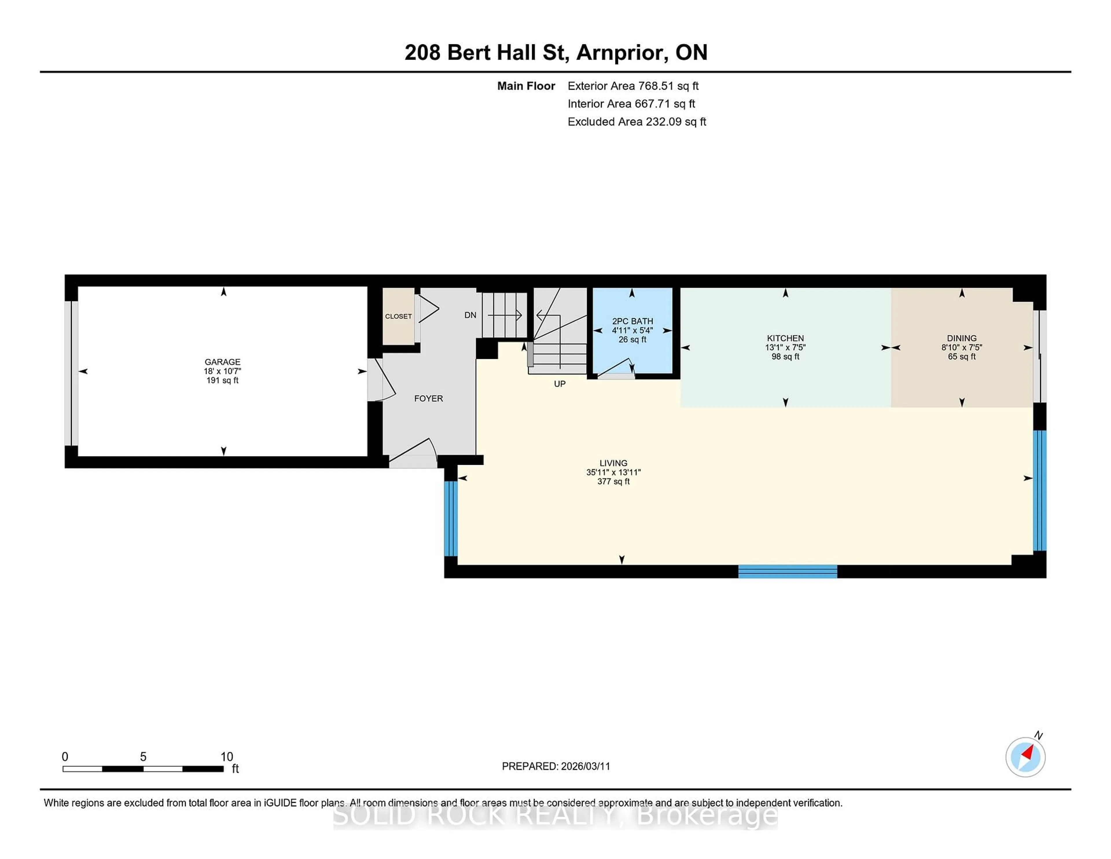 Floor plan for 208 Bert Hall St, Arnprior Ontario K7S 0H1