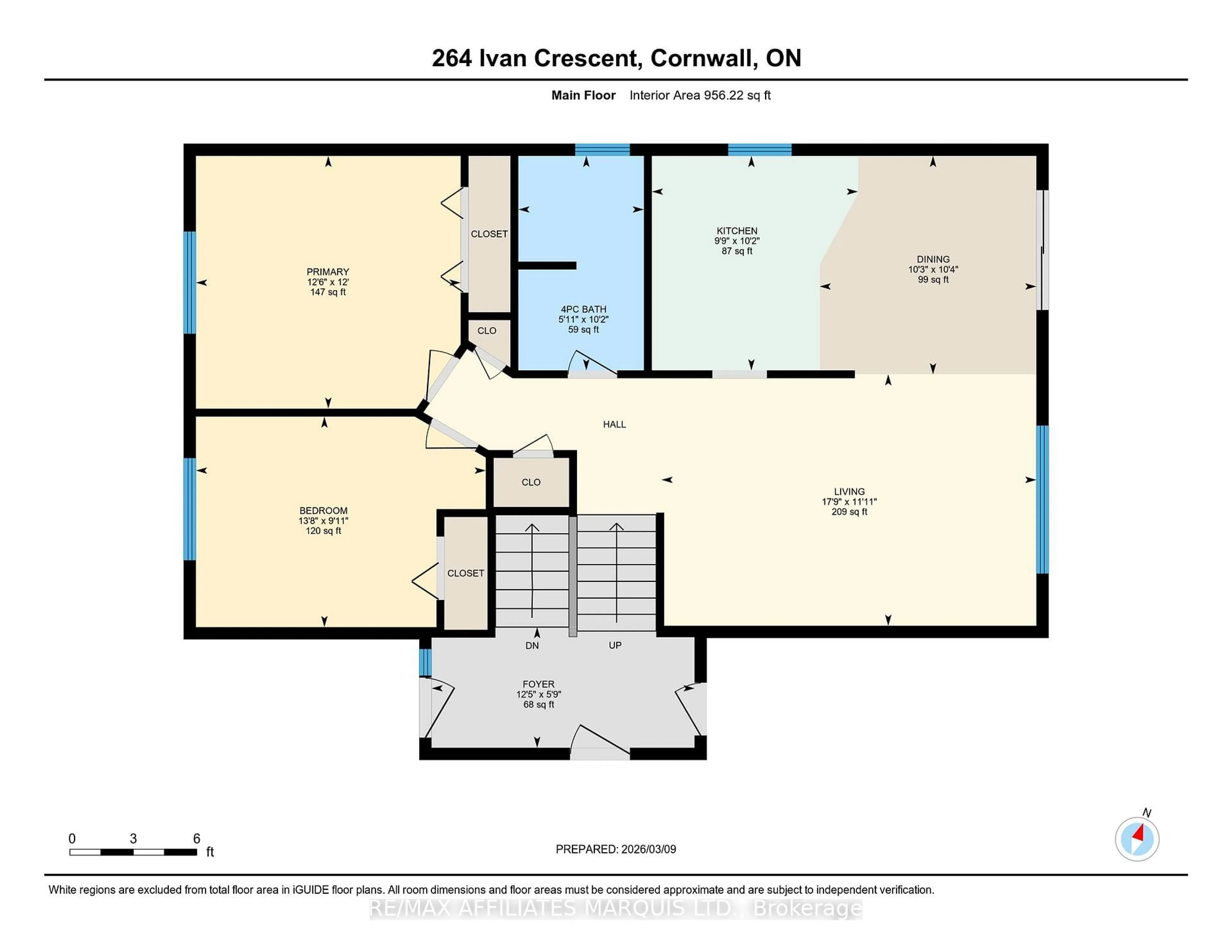 Floor plan for 264 Ivan Cres, Cornwall Ontario K6H 7G6