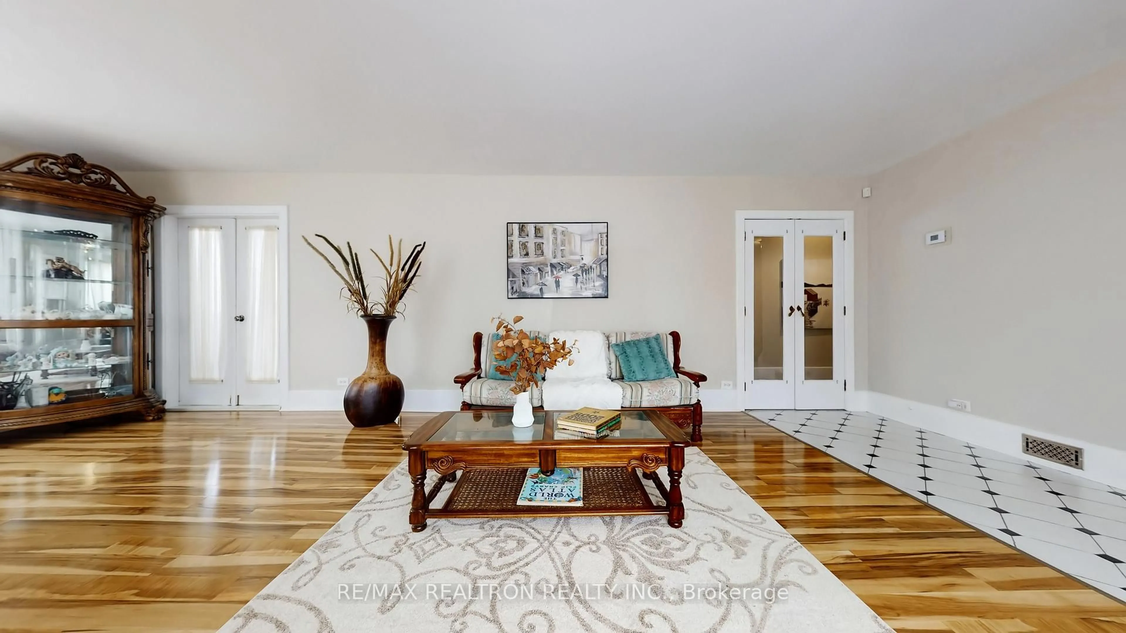 Living room with furniture, wood/laminate floor for 4086 Old Highway 2, Belleville Ontario K8N 4Z4