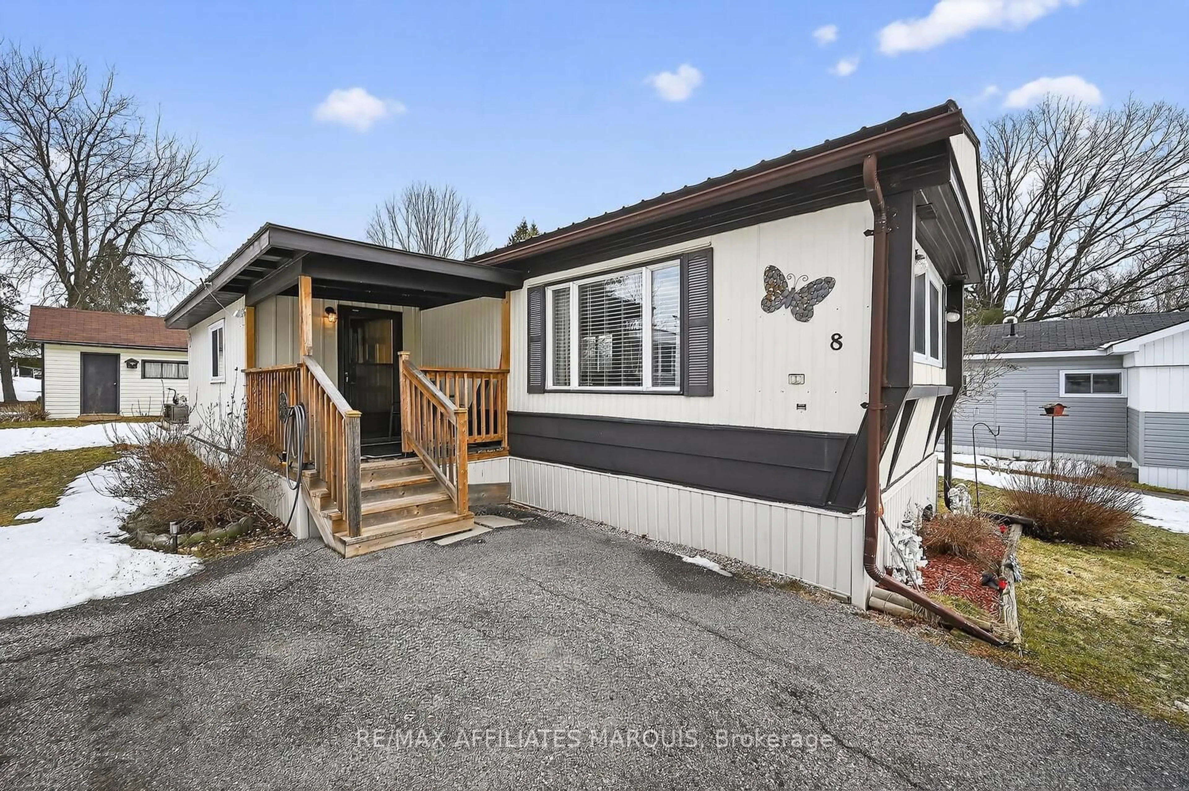 Home with vinyl exterior material, street for 8 Saddle Ave, Rideau Lakes Ontario K7A 4S5