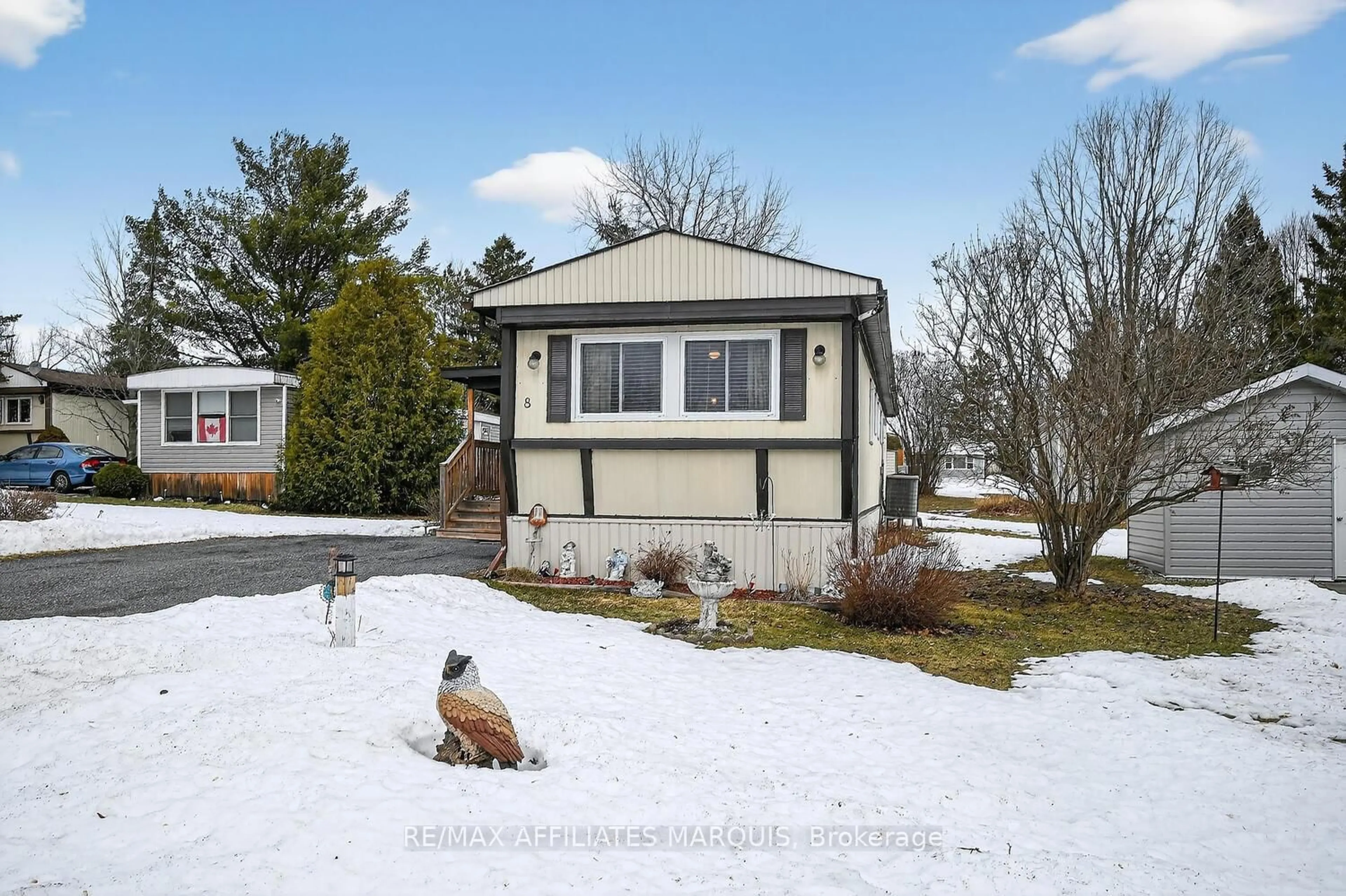 Home with vinyl exterior material, street for 8 Saddle Ave, Rideau Lakes Ontario K7A 4S5