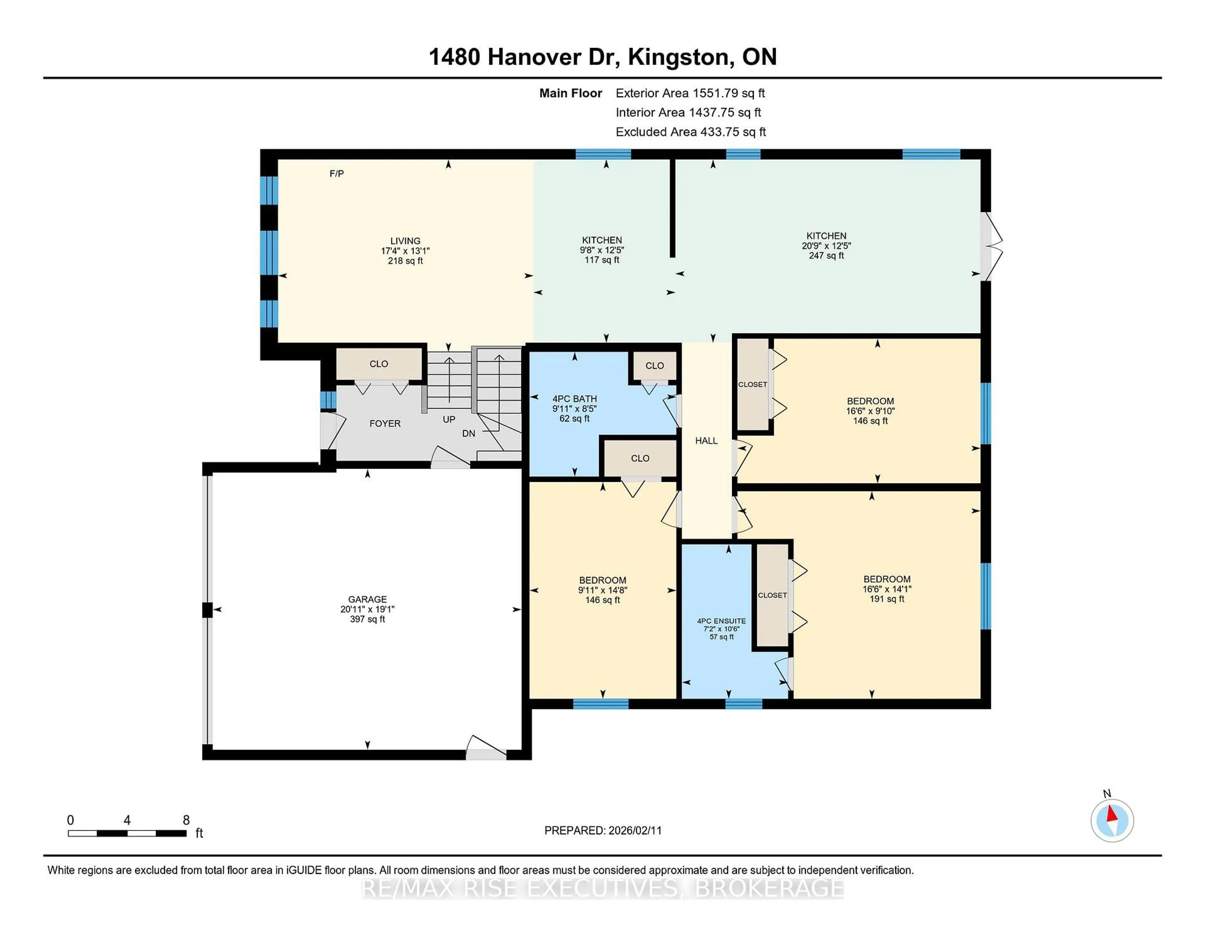 Floor plan for 1480 Hanover Dr, Kingston Ontario K7P 0B9