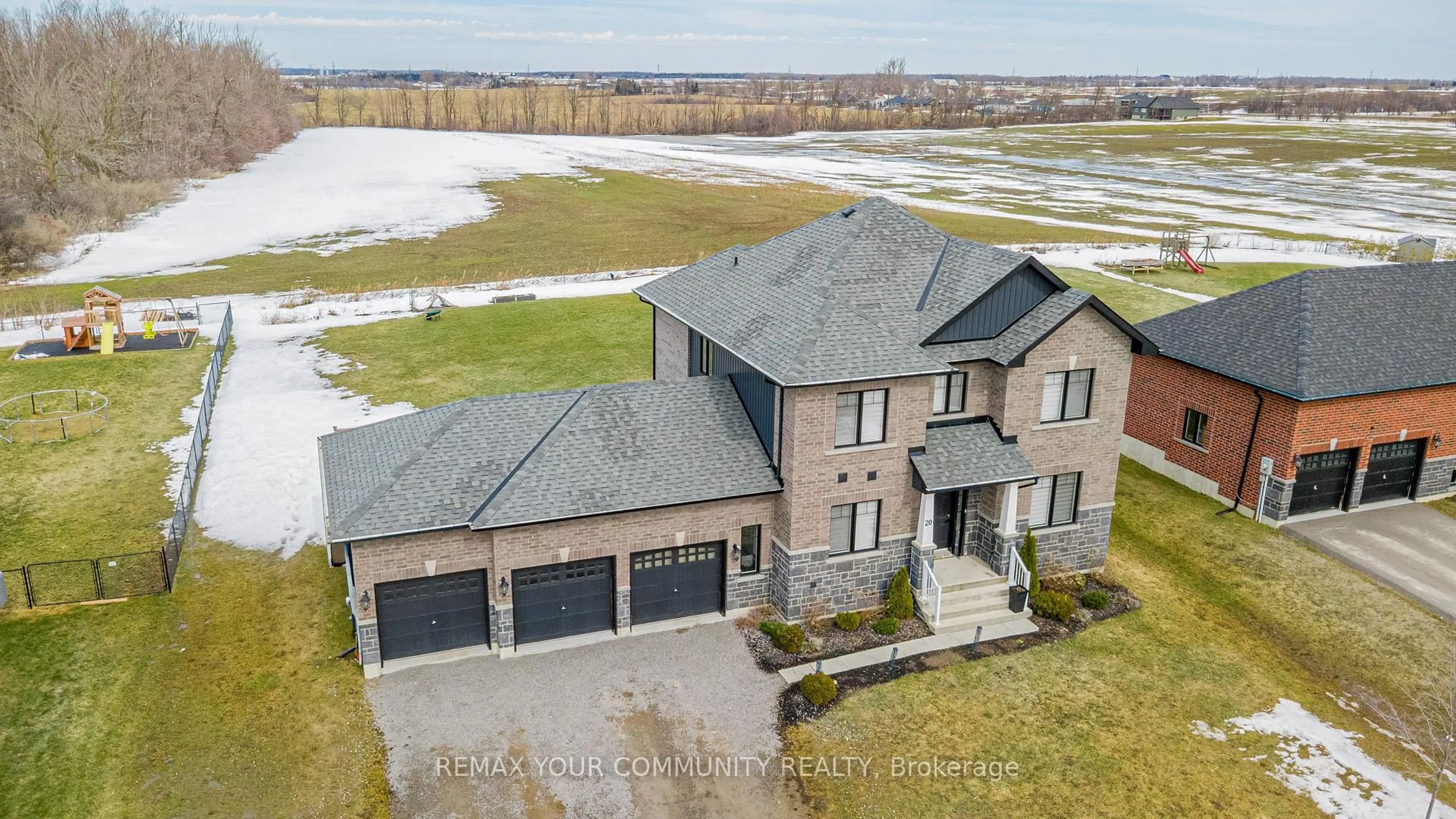 A pic from outside/outdoor area/front of a property/back of a property/a pic from drone, water/lake/river/ocean view for 20 McCrae Cres, Kawartha Lakes Ontario K0M 2T0