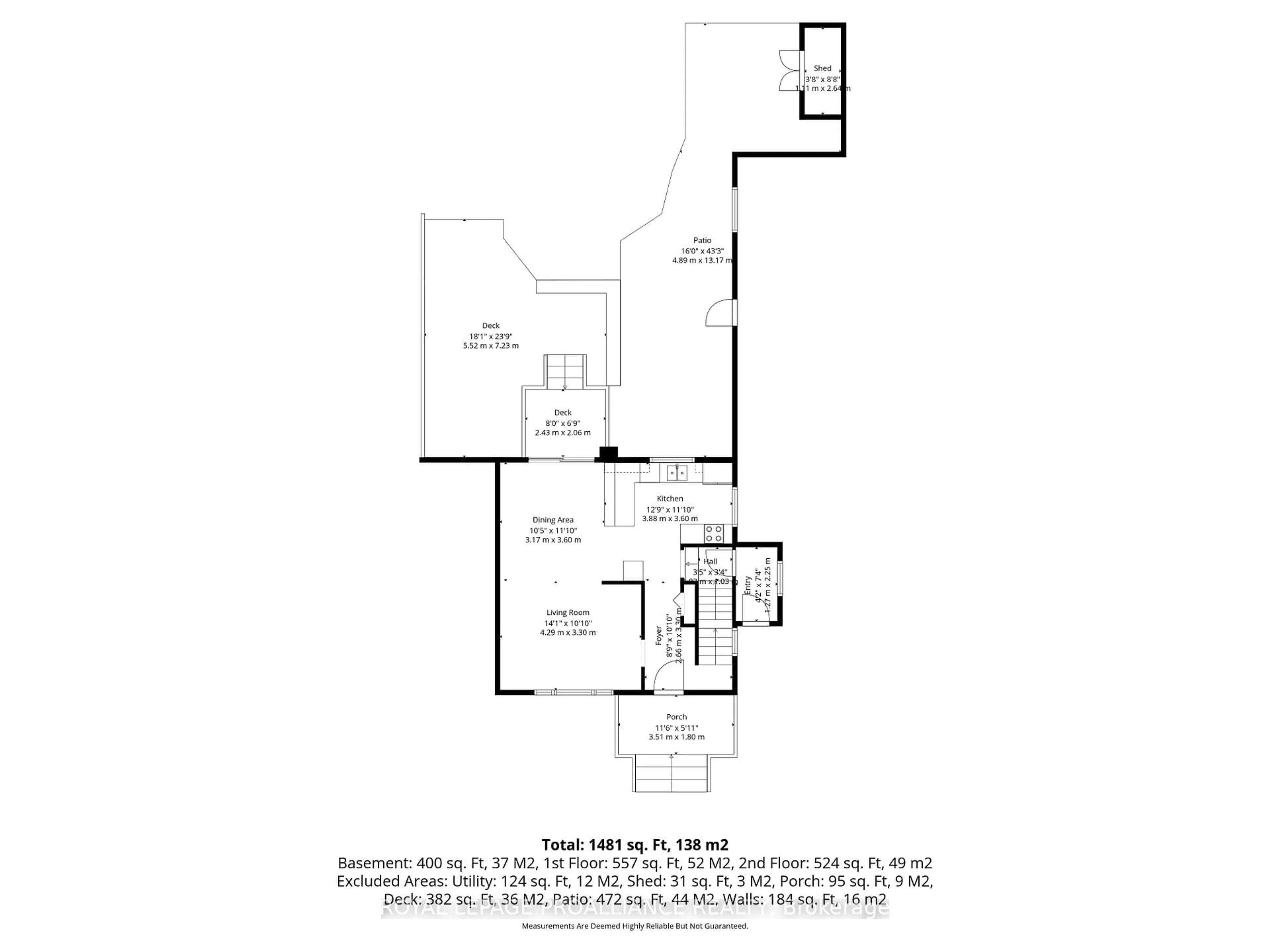 Floor plan for 154 Munroe St, Cobourg Ontario K9A 1C1
